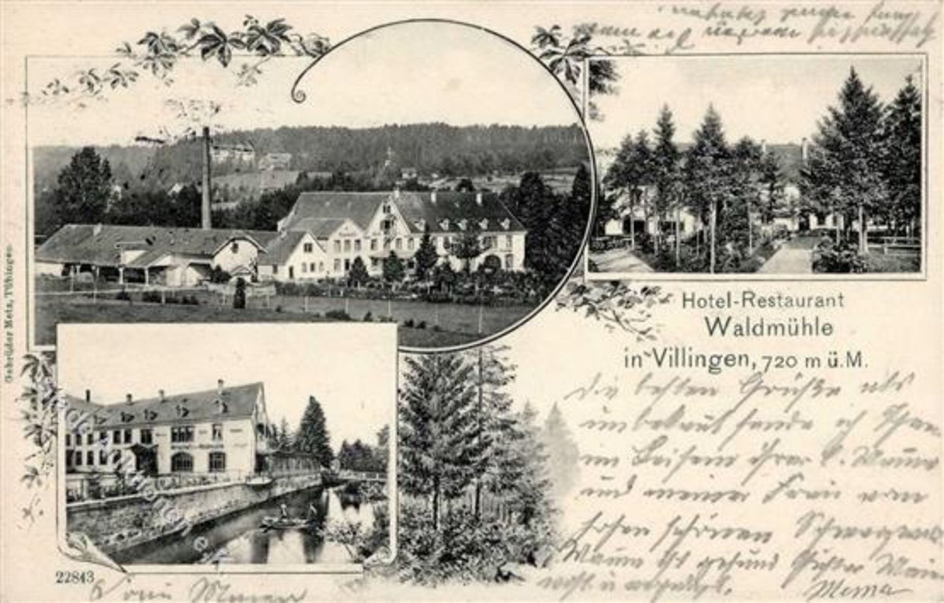 Villingen (7730) Hotel Gasthaus Waldmühle I-IIDieses Los wird in einer online-Auktion ohne