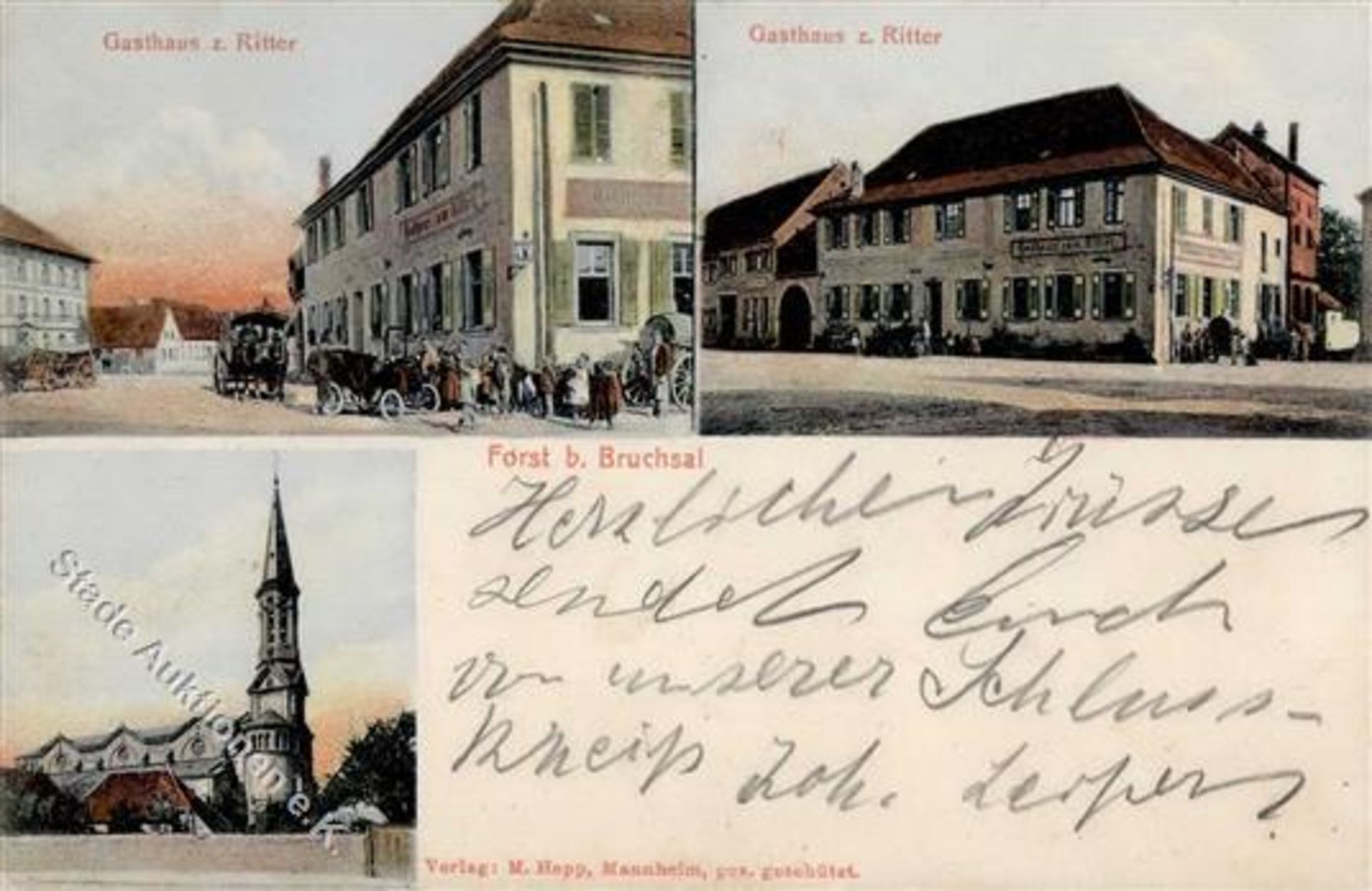 Forst (7529) Gasthaus zum Ritter 1905 I-Dieses Los wird in einer online-Auktion ohne Publikum