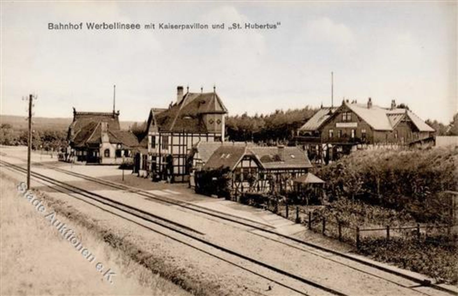 Werbellin (O1301) Bahnhof Werbellinsee Kaiserpavillon St. Hubertus KEINE AK I-Dieses Los wird in