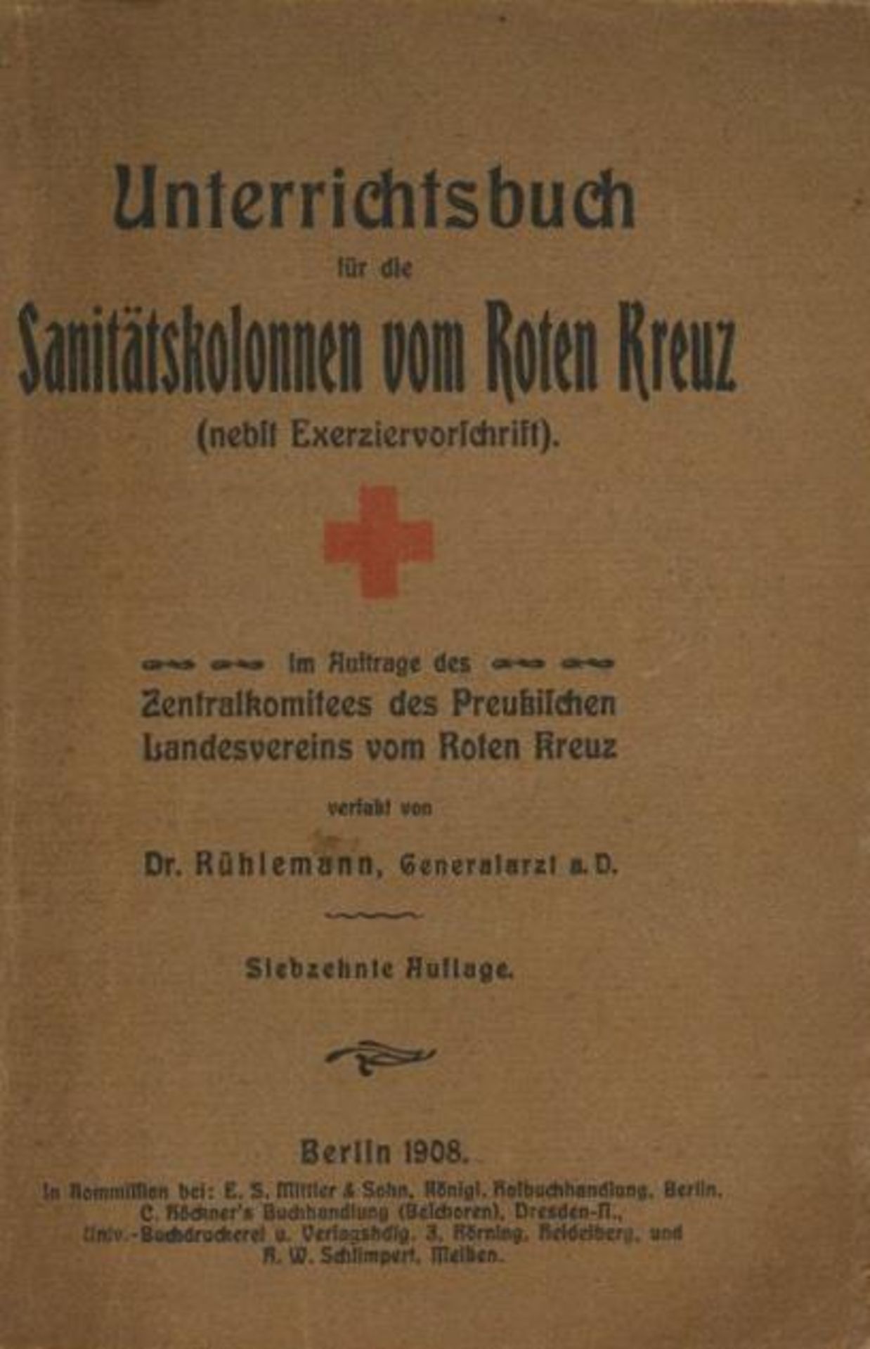 Int.Organisationen,Rotes Kreuz,SonstigeRotes Kreuz Unterrichtsbuch für die Sanitätskolonnen vom