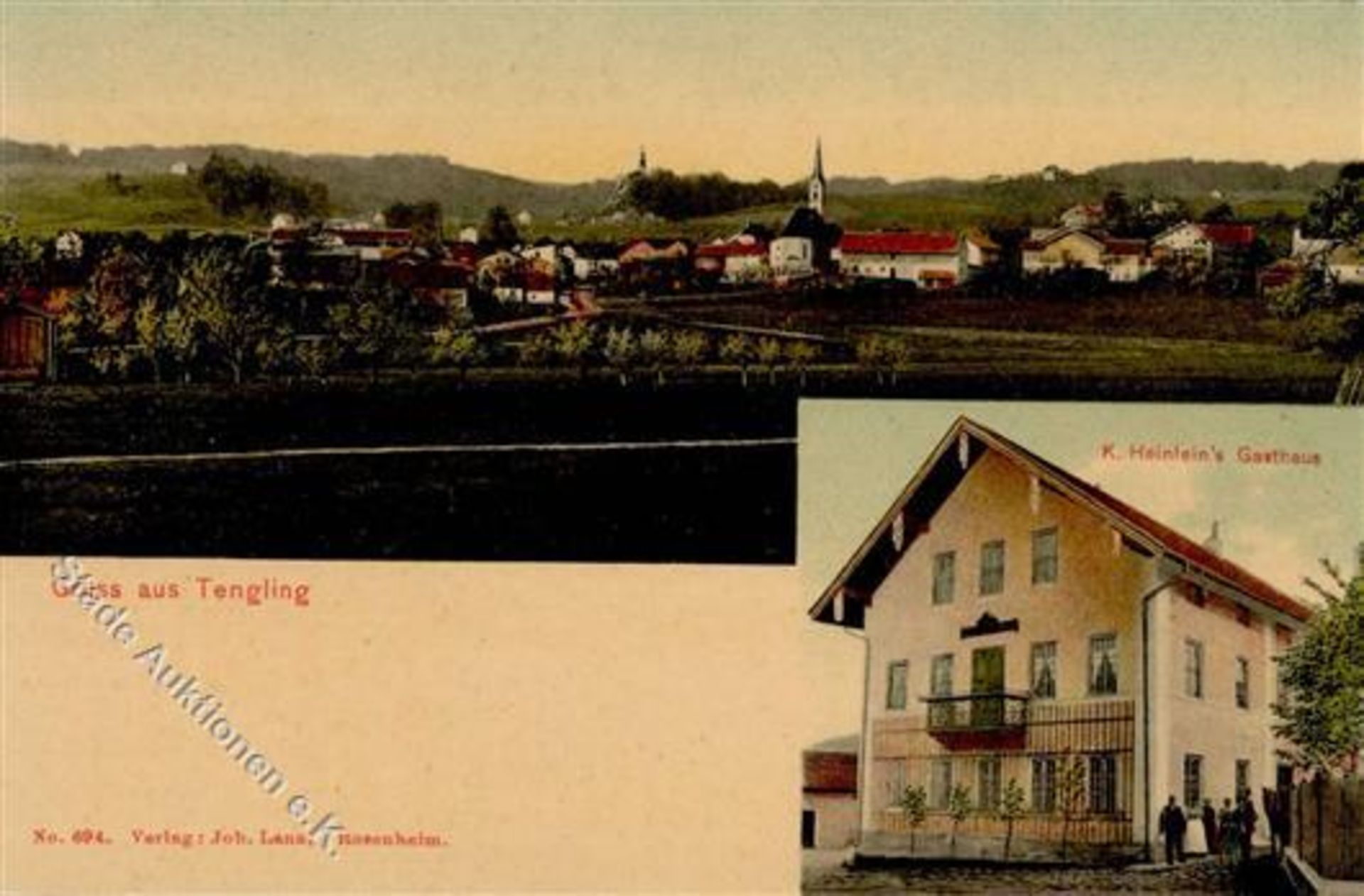 Tengling (8221) Gasthaus K. Heinlein Kirche I-IIDieses Los wird in einer online-Auktion ohne