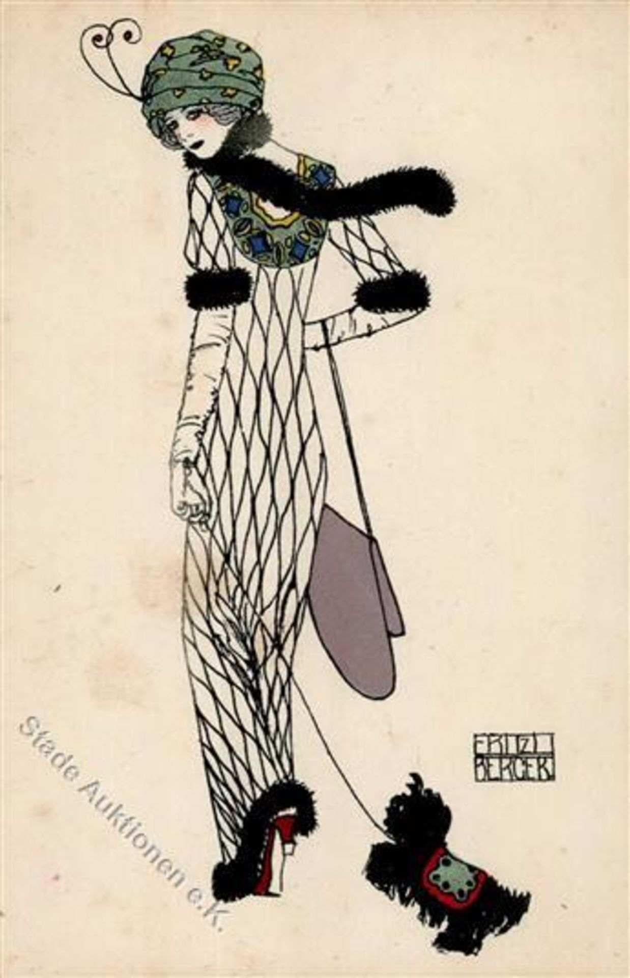 Kunst u. Kultur,Kunst,Wiener WerkstaettenWiener Werkstätte 764 Berger, Fritzi Fashion 1912 I-II (