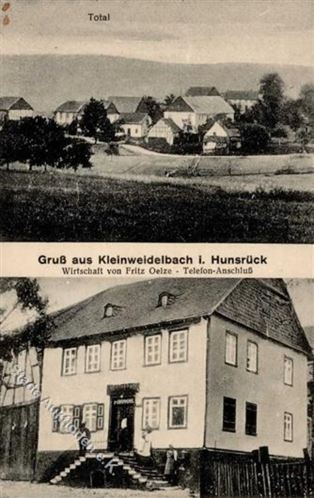 Kleinweidelbach (6542) Gasthaus Fritz Oelze I-IIDieses Los wird in einer online-Auktion ohne