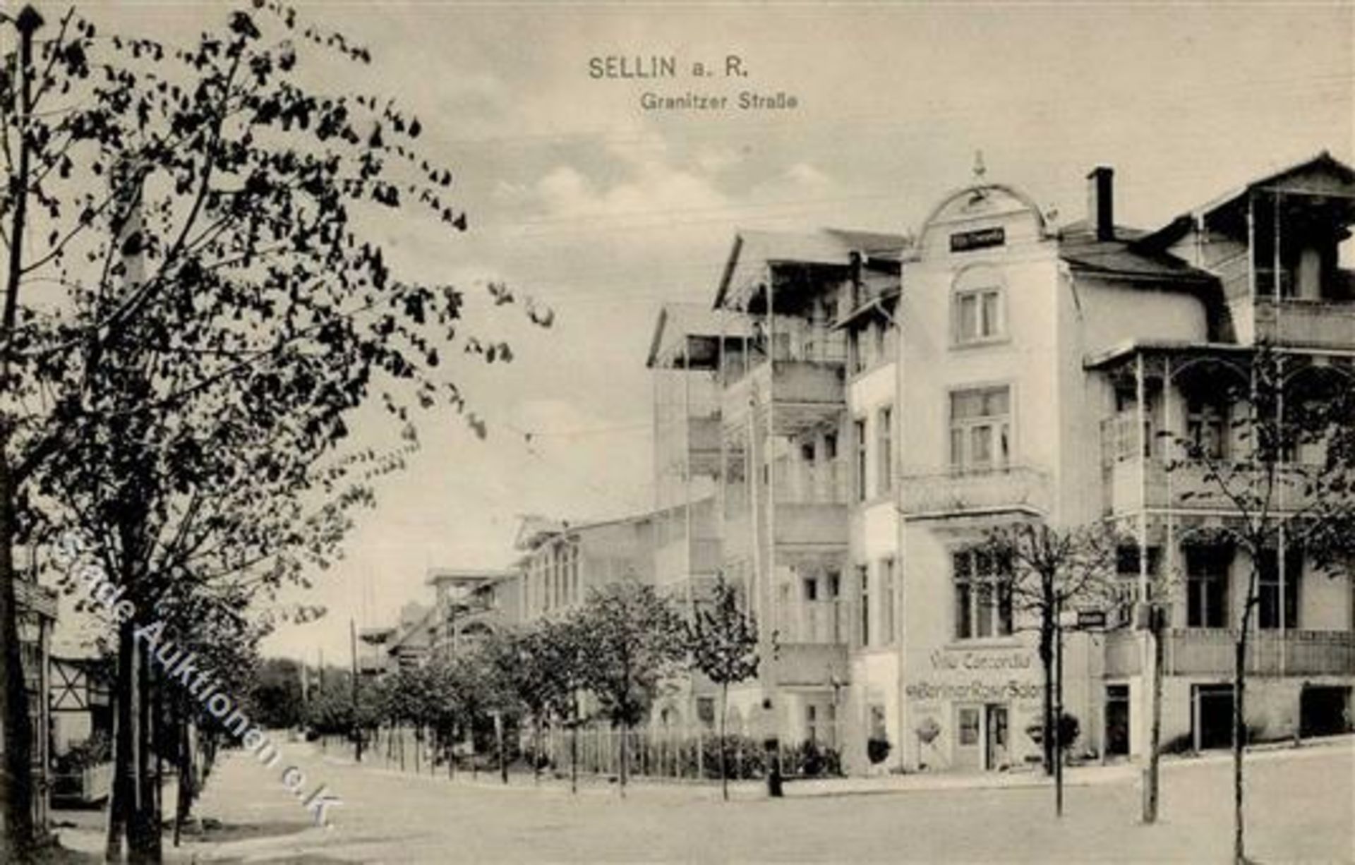 SELLIN,Rügen (o-2356) - Granitzer Strasse mit Villa Concordia IDieses Los wird in einer online-