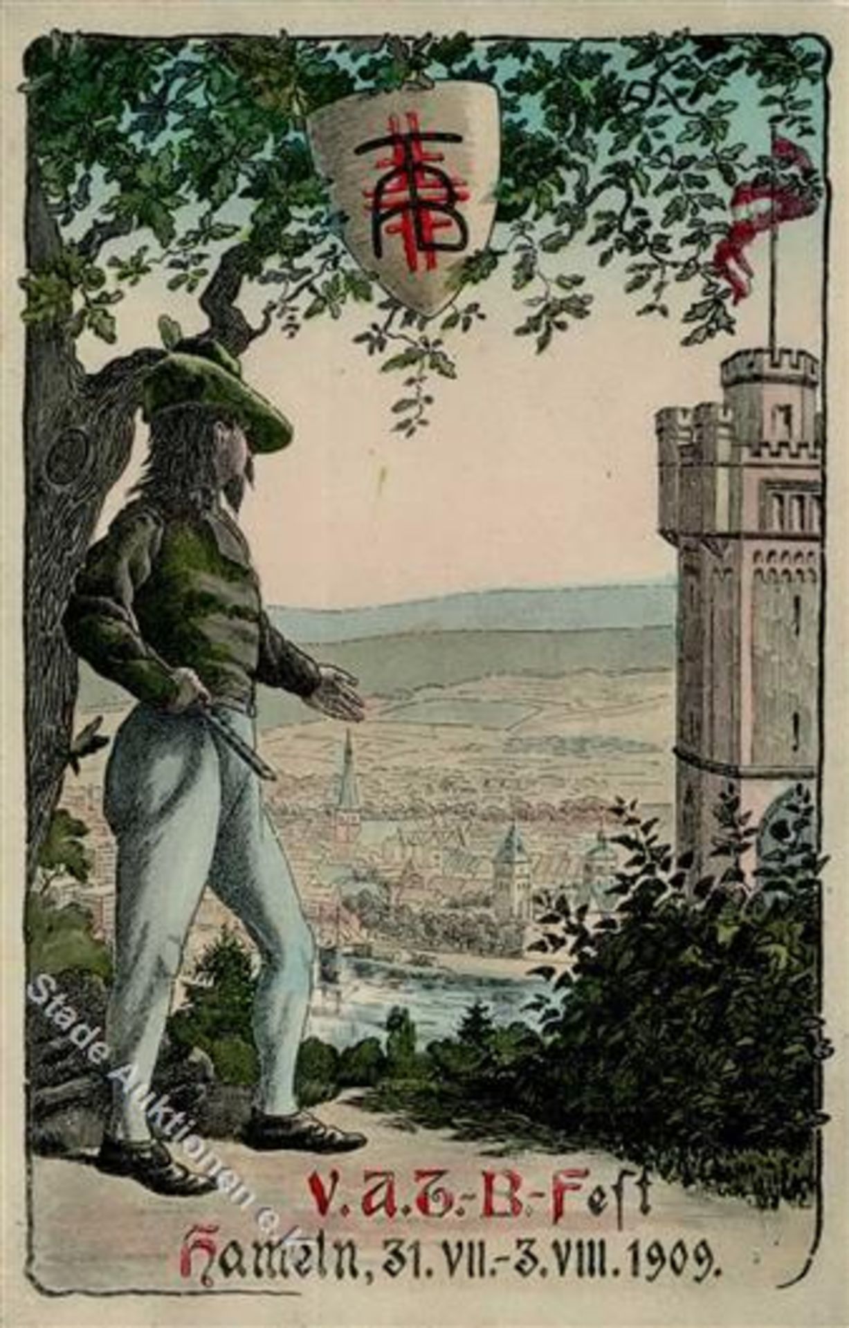 HAMELN (3250) - Festpostkarte -ARBEITER-TURNERBUNDFEST 1909 IDieses Los wird in einer online-Auktion