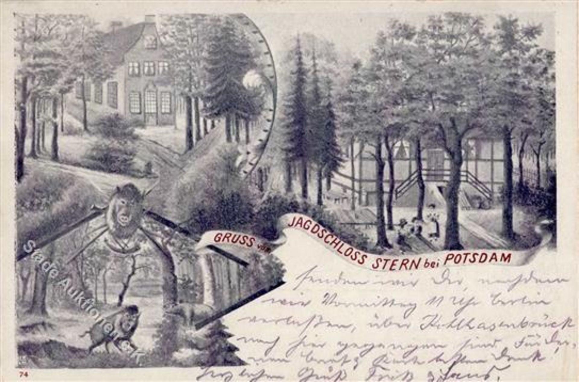 Potsdam (O1510) Gasthaus zum Jagdschloss Stern 1899 I-Dieses Los wird in einer online-Auktion ohne