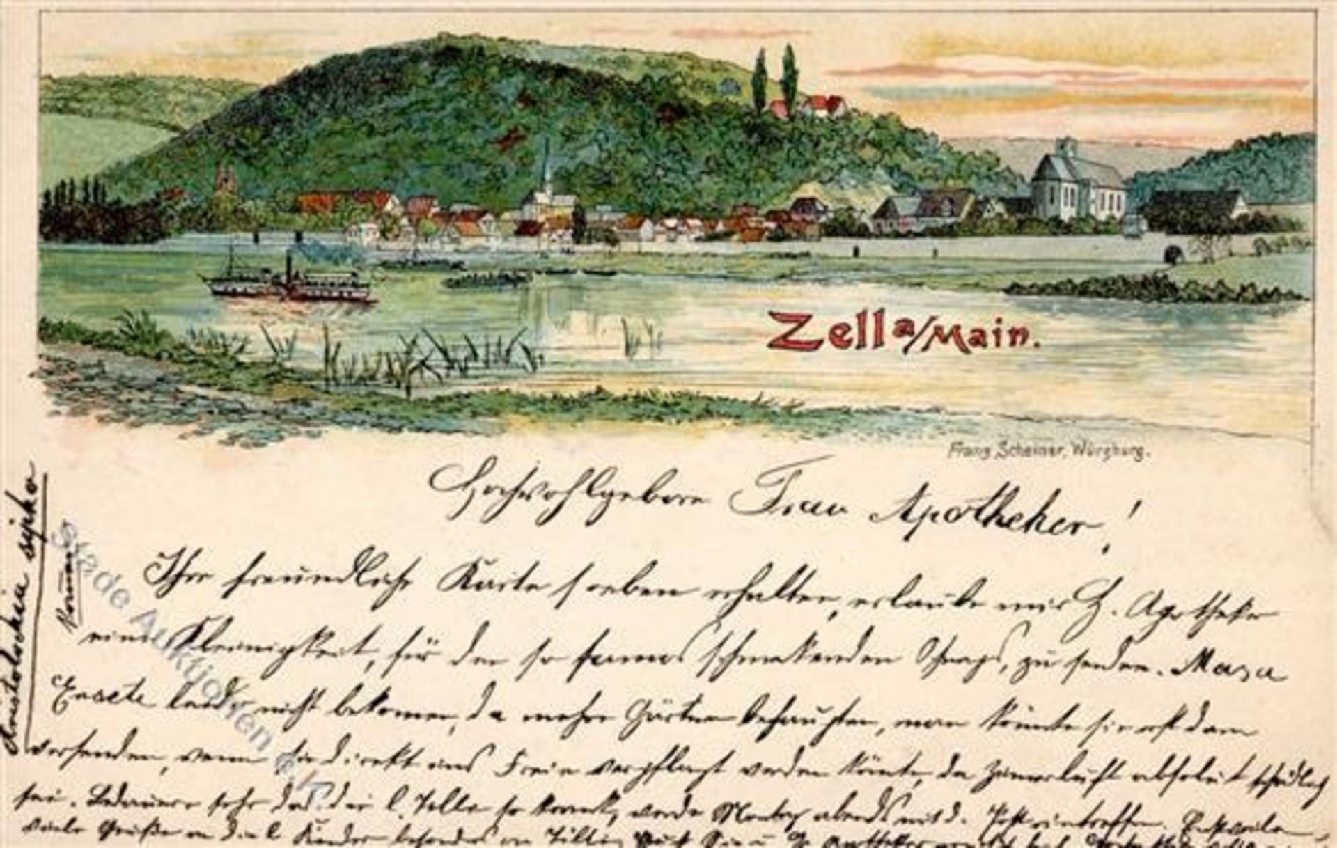 Zell (8702) Ortsansicht Verlag Franz Scheiner I-IIDieses Los wird in einer online-Auktion ohne