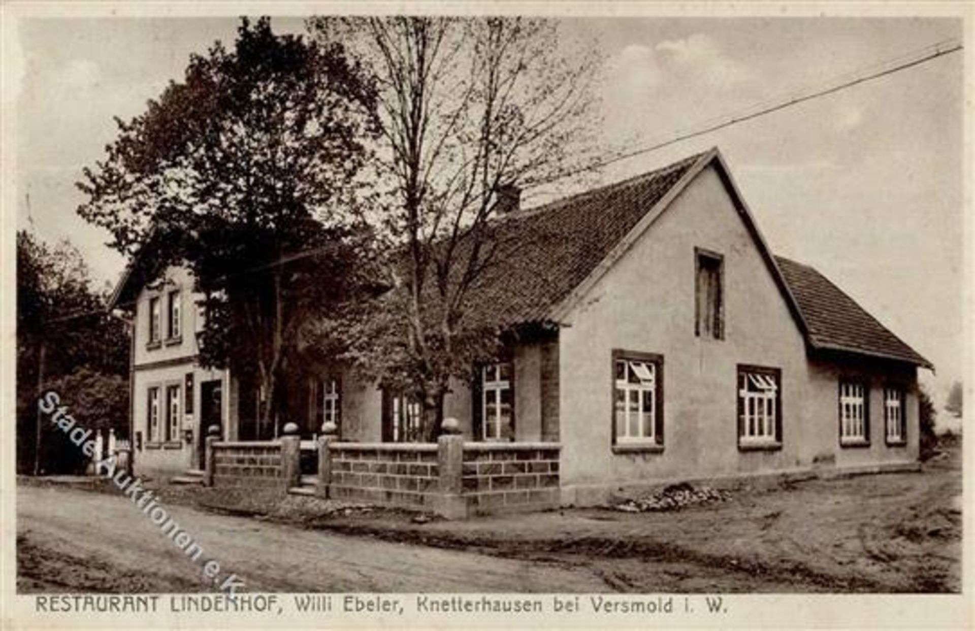 Knetterhausen (4804) Gasthaus Lindenhof Willi Ebele I-IIDieses Los wird in einer online-Auktion ohne
