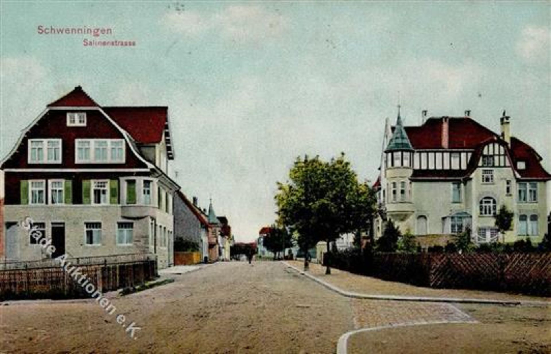 Schwenningen (7730) Salinenstrasse 1915 I-II (Ecken abgestossen, fleckig)Dieses Los wird in einer