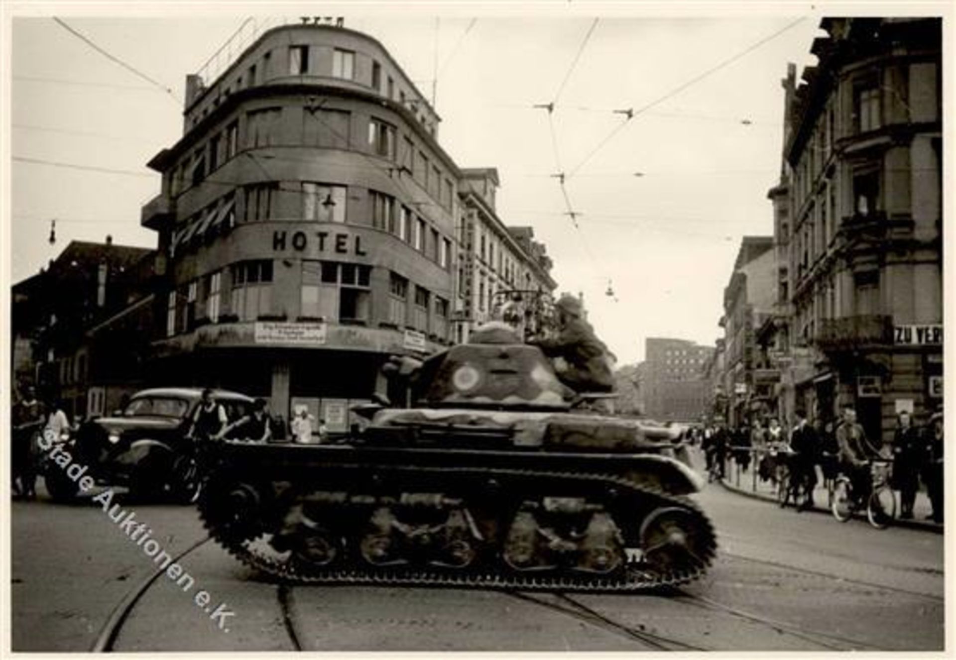 Biel/Bienne (2500) Schweiz Hotel Panzer Auto I-IIDieses Los wird in einer online-Auktion ohne