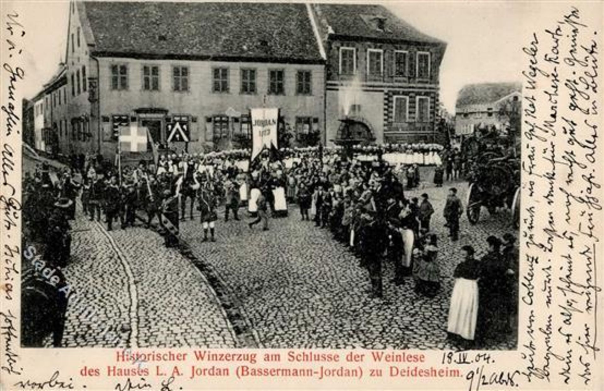 Deidesheim (6705) Historischer Winzerzug am Schluchsee der Weinlese des Hauses Jordan 1904 II (