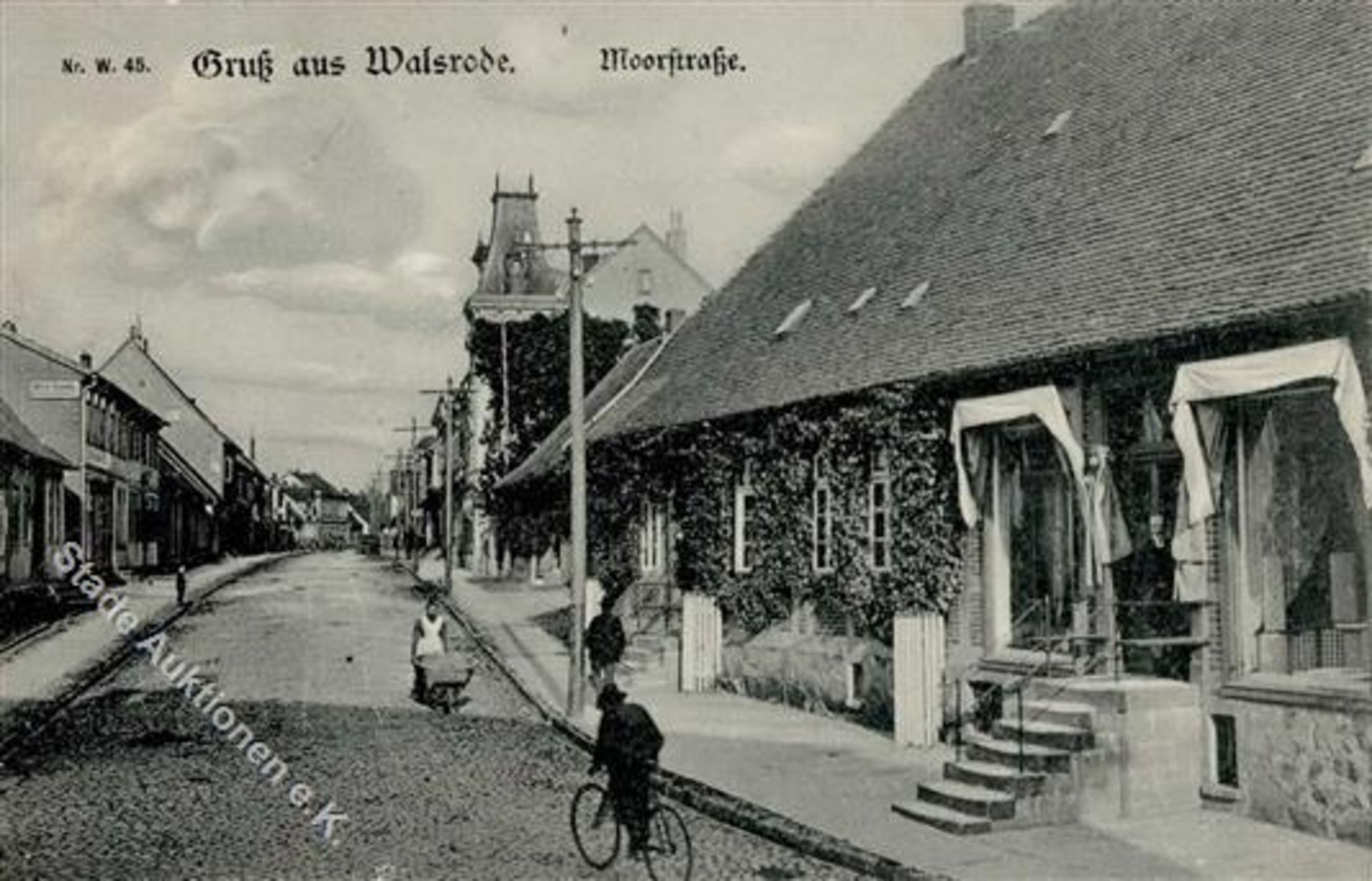 Walsrode (3030) Moorstrasse 1910 II- (kleiner Einriss, Marke teilweise entf.)Dieses Los wird in