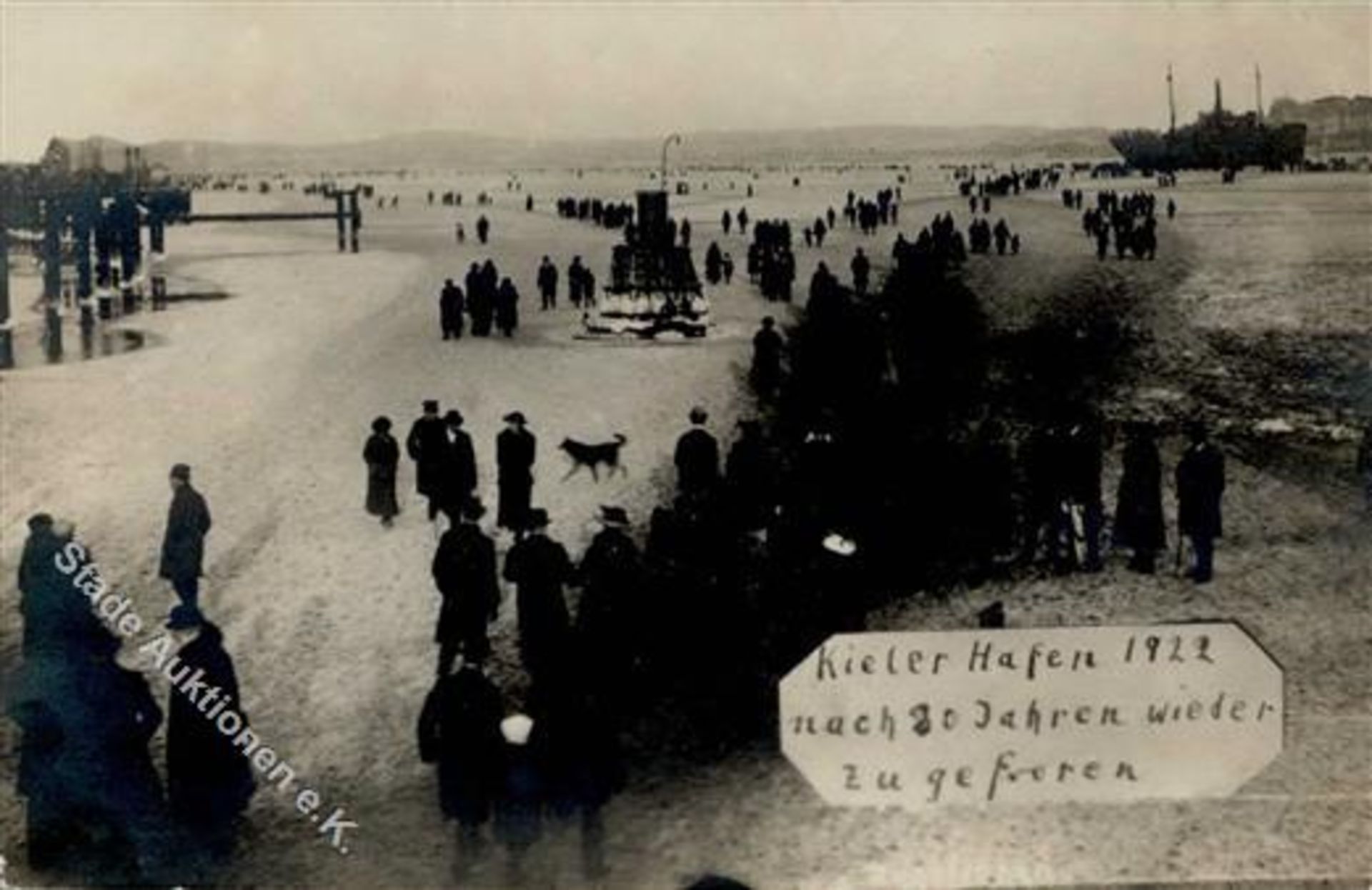 Kiel (2300) Zugefrorener Hafen 1922 Winter I-Dieses Los wird in einer online-Auktion ohne Publikum