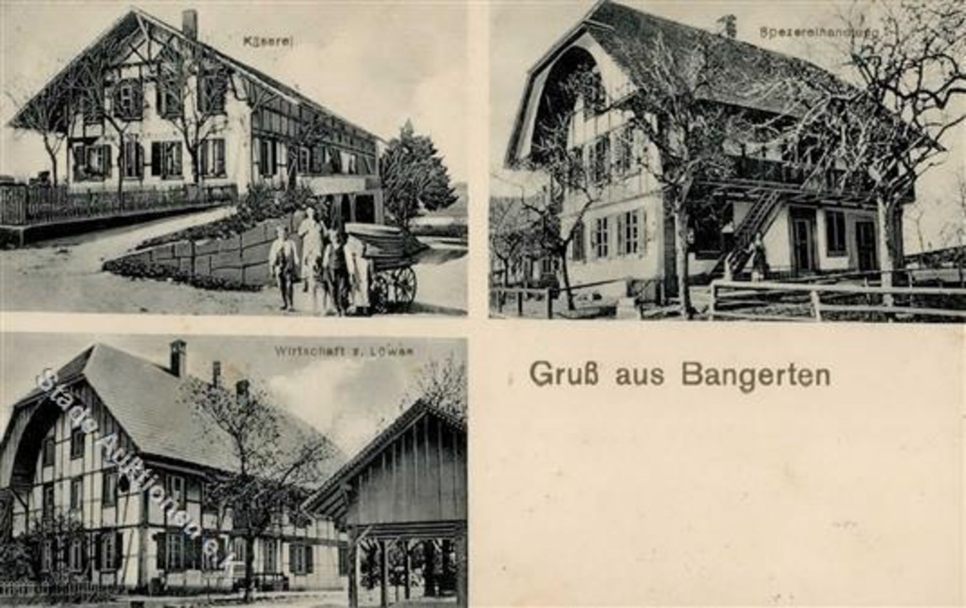 Bangerten (3256) Schweiz Gasthaus zum Löwen Handlung Käserei I-IIDieses Los wird in einer online-