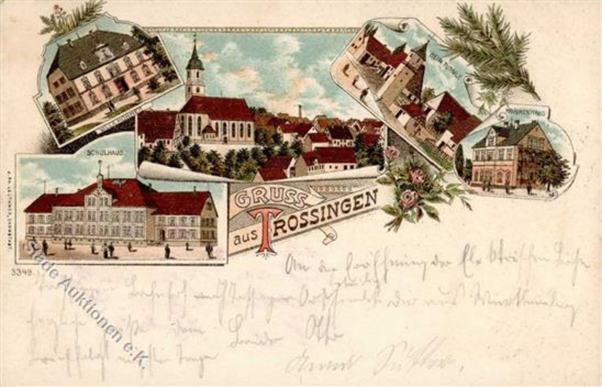 Trossingen (7218) Krankenhaus Villa Hohnen Schule 1898 I-IIDieses Los wird in einer online-Auktion