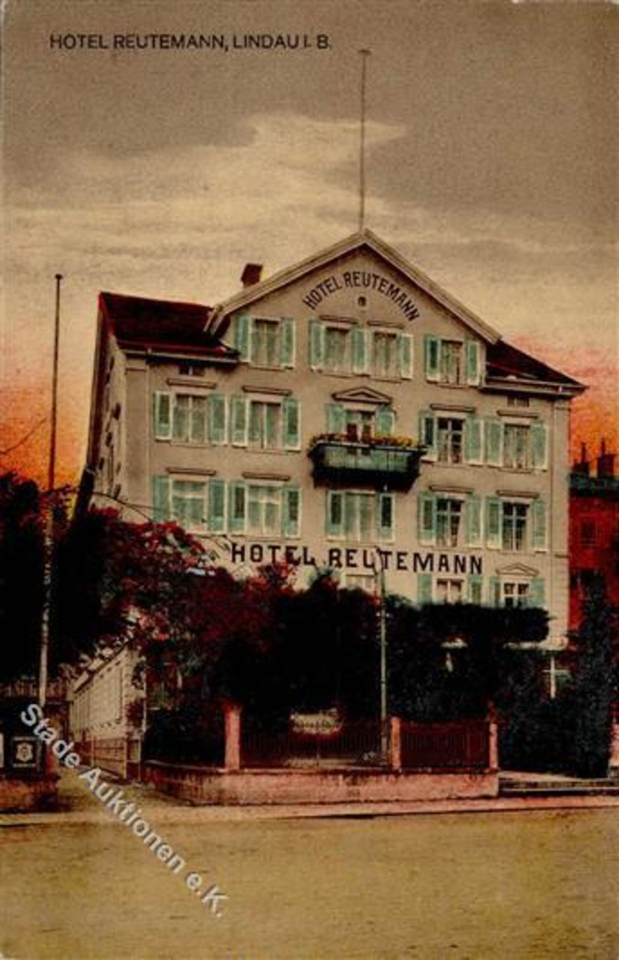 LINDAU,Bodensee (8990) - Hotel Reutemann IDieses Los wird in einer online-Auktion ohne Publikum