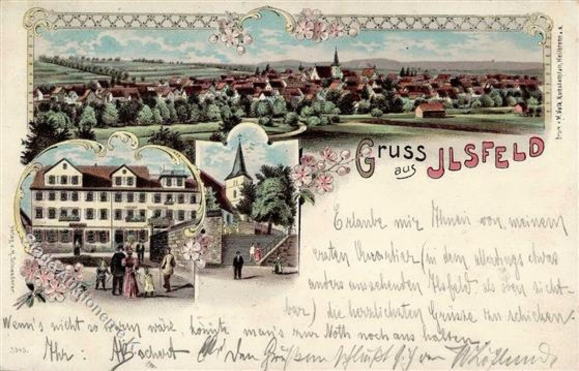 Ilsfeld (7129) Lithographie 1898 I-IIDieses Los wird in einer online-Auktion ohne Publikum