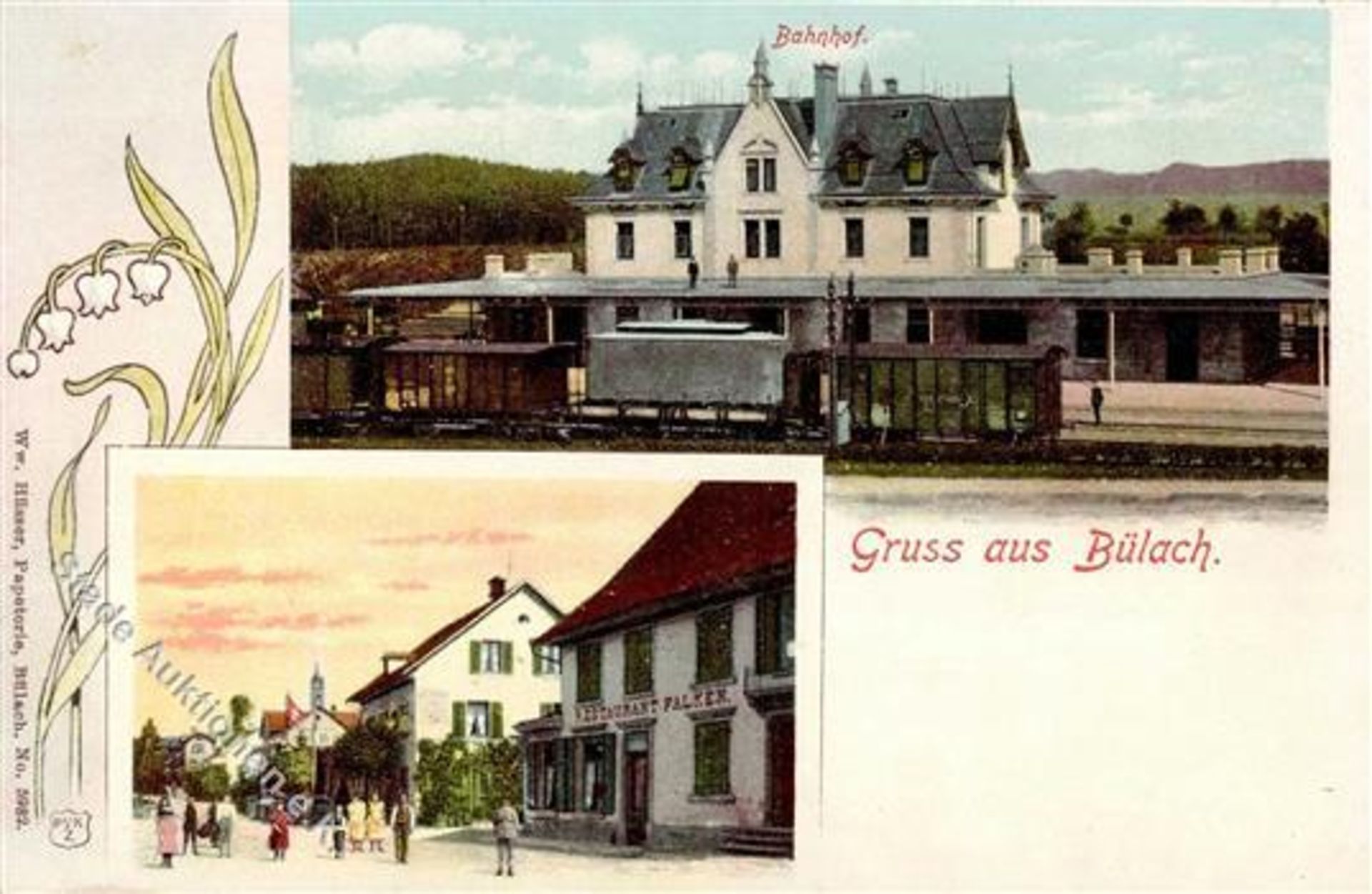Bülach (8180) Schweiz Bahnhof Eisenbahn Gasthaus zum Falken I-Dieses Los wird in einer online-