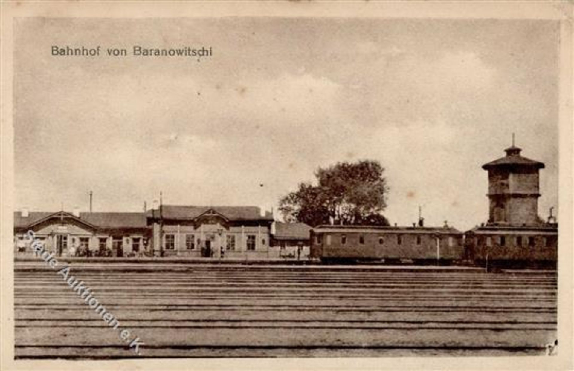 Baranowitschi Weißrussland Bahnhof Eisenbahn 1917 II (Stauchung)Dieses Los wird in einer online-