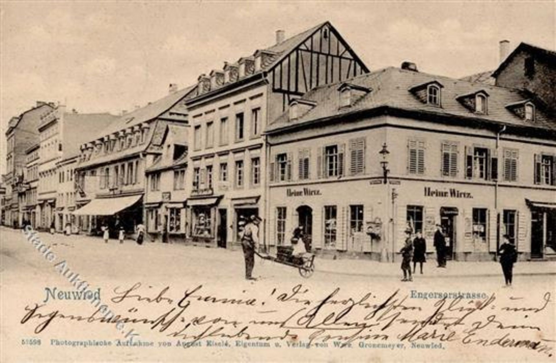 Neuwied (5450) Engerserstrasse Handlung Wirtz 1903 IDieses Los wird in einer online-Auktion ohne