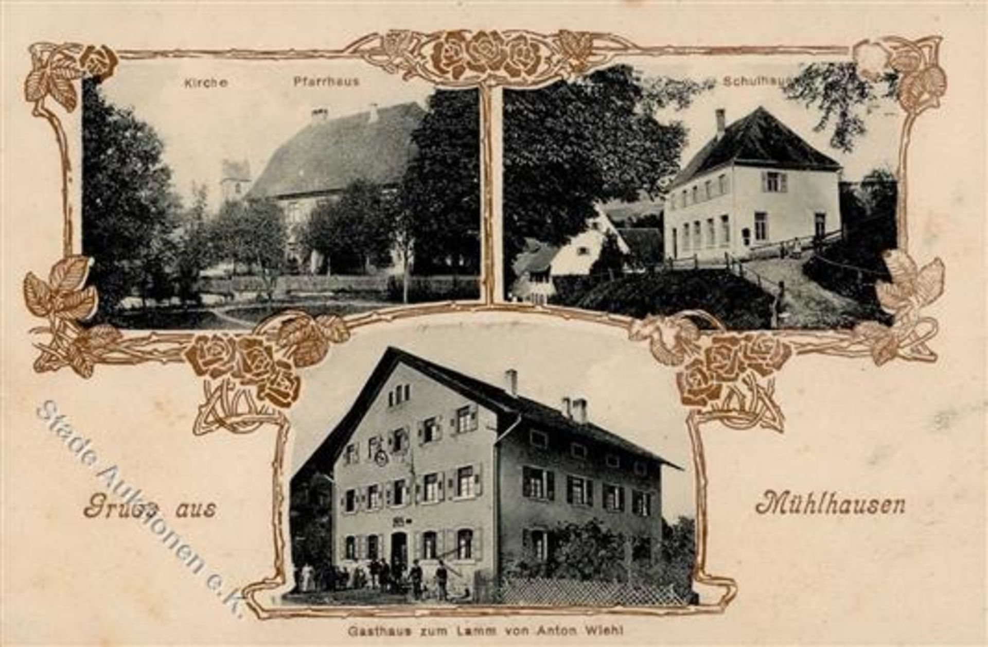 Mühlhausen (7730) Gasthaus zum Lamm I- (Marke entfernt)Dieses Los wird in einer online-Auktion