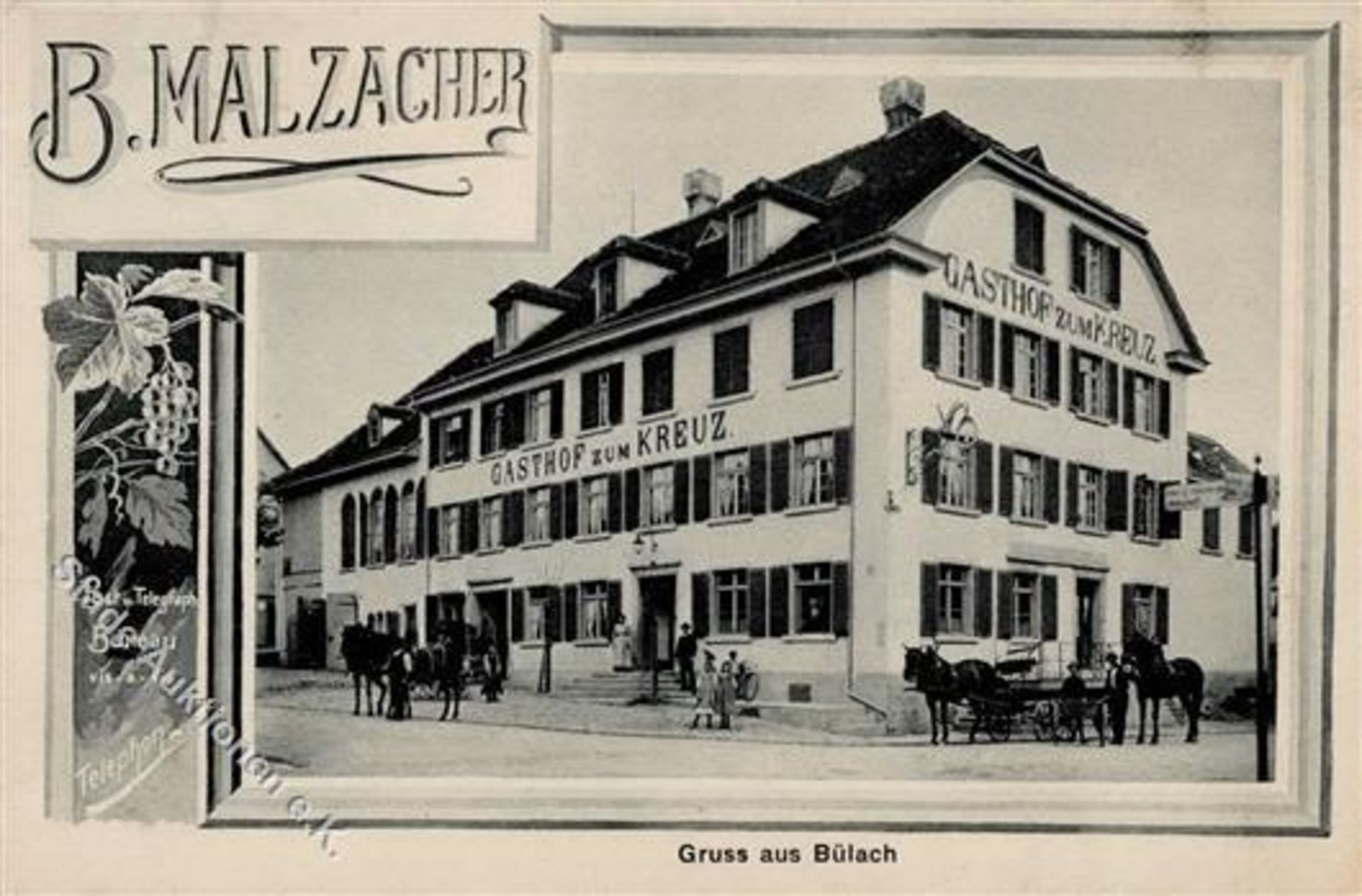 Bülach (8180) Schweiz Gasthaus zum Kreuz 1910 I-Dieses Los wird in einer online-Auktion ohne