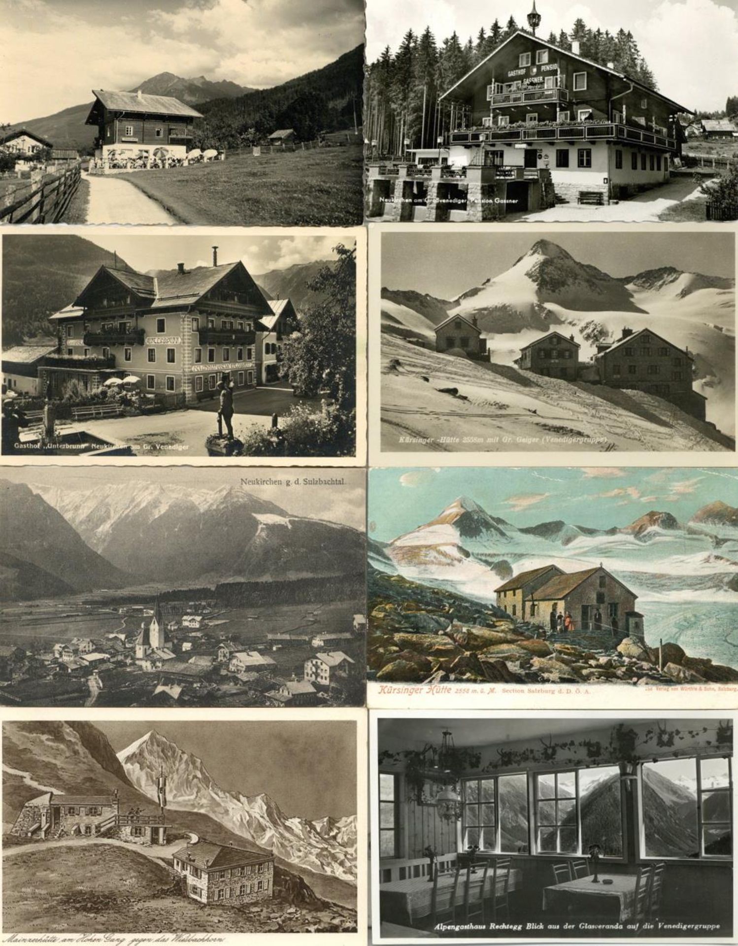 Neukirchen am Großvenediger (Österreich) und Umgebung meist einfache Karten ca. 1910 bis 60'er Jahre