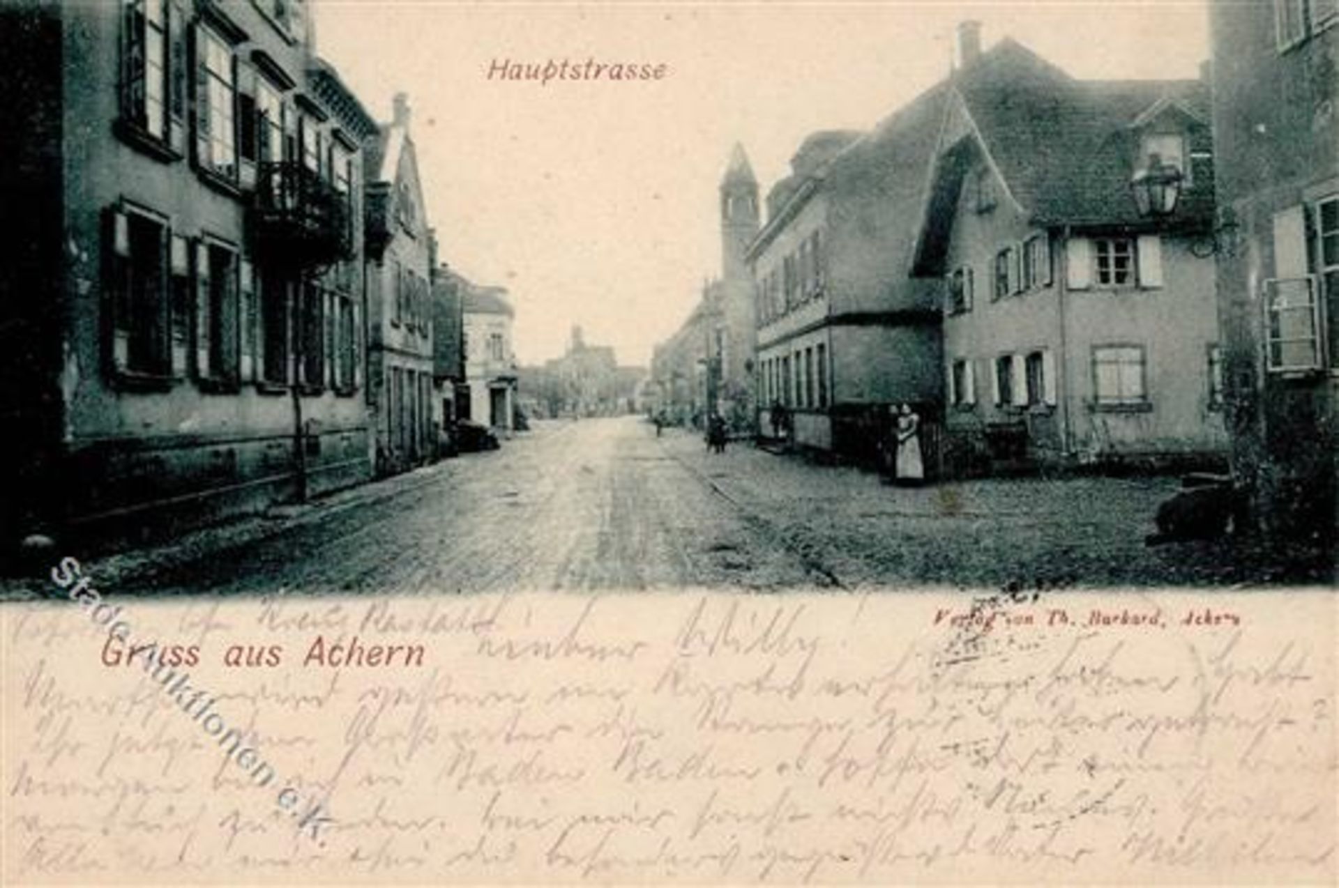 Achern (7590) Hauptstrasse 1899 II (Stauchung)Dieses Los wird in einer online-Auktion ohne