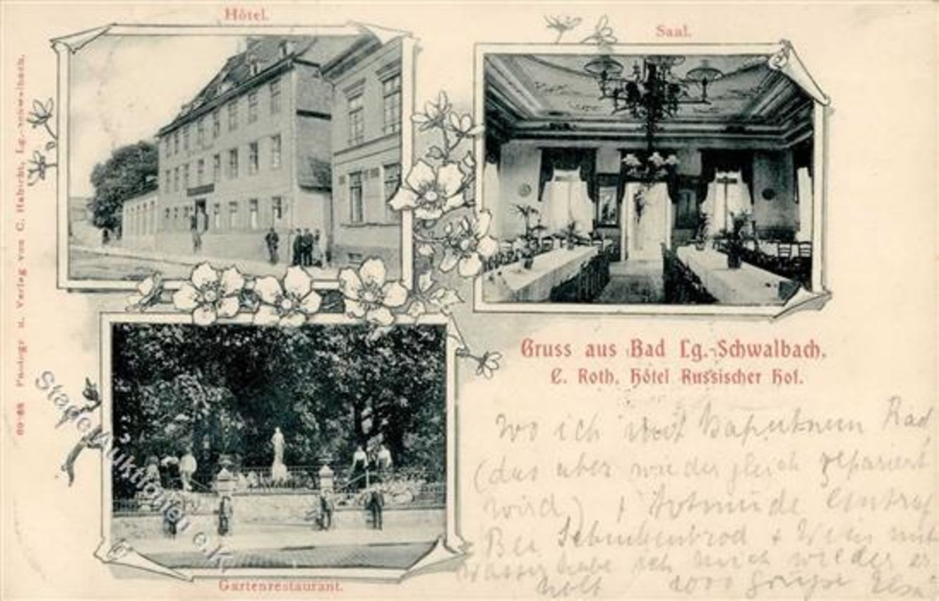 Schwalbach (6231) Hotel Gasthaus Russischer Hof 1903 I-IIDieses Los wird in einer online-Auktion