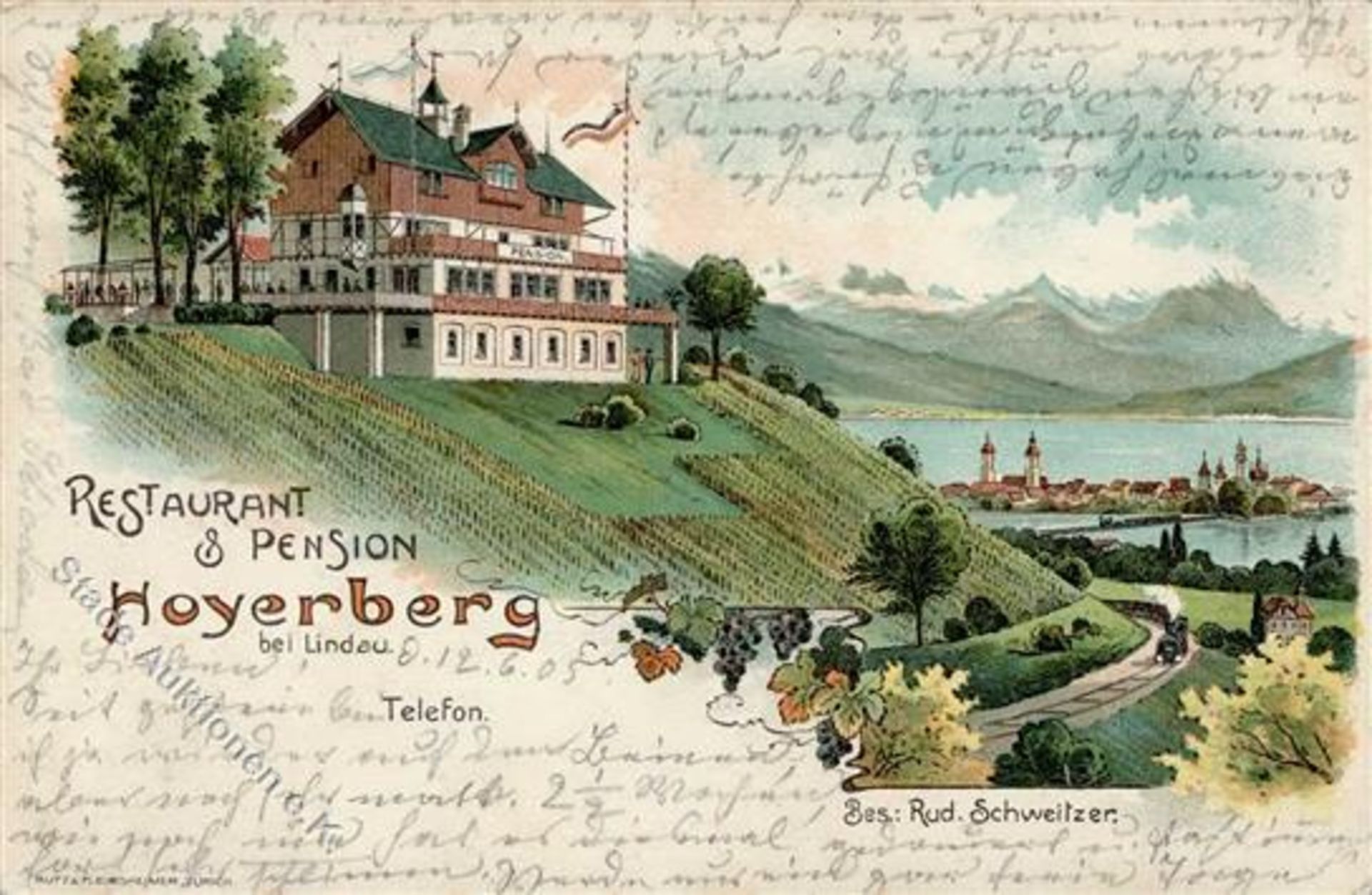 Lindau (8990) Gasthaus Pension Hoyersberg II (Stauchung)Dieses Los wird in einer online-Auktion ohne