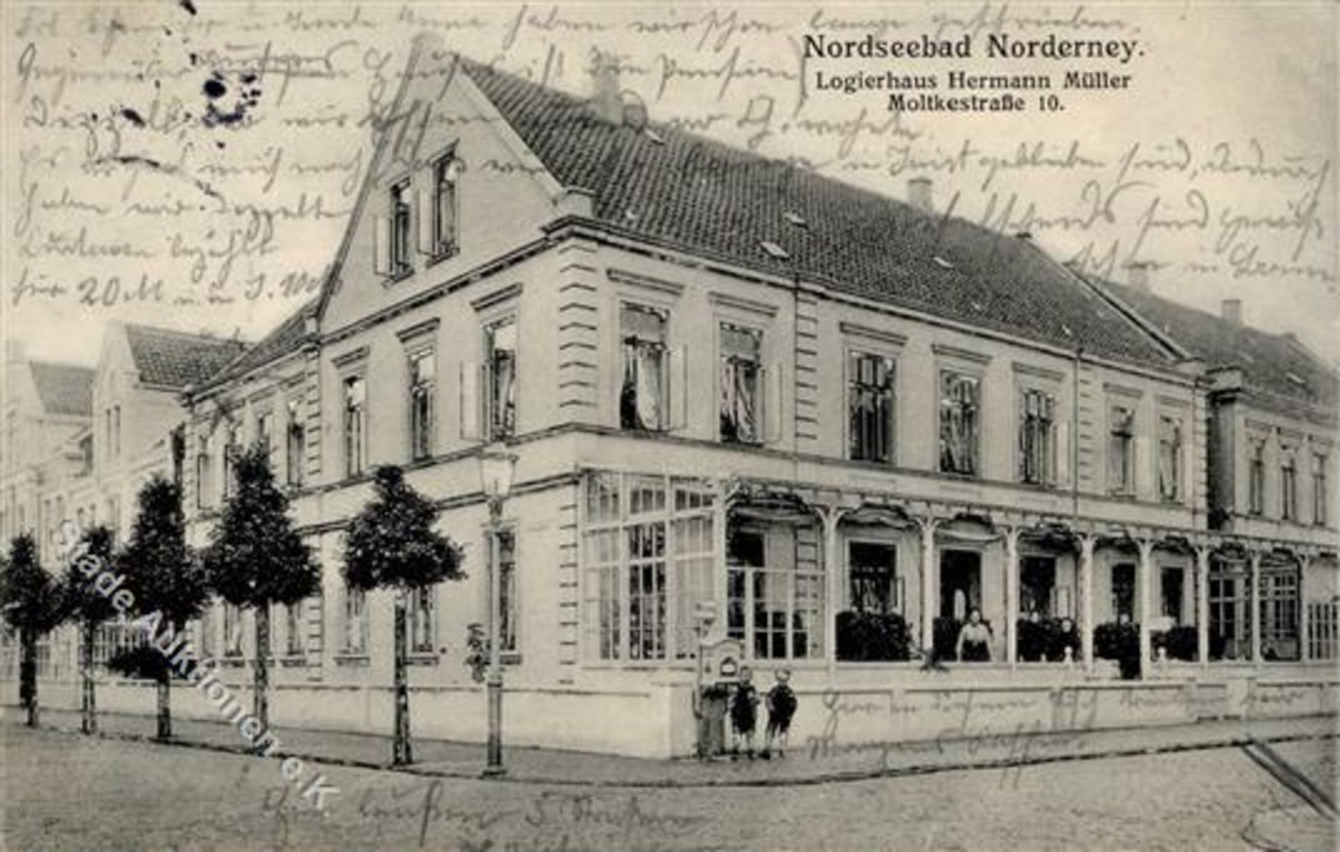 Norderney (2982) Gasthaus Müller Moltkestrasse 1913 I-Dieses Los wird in einer online-Auktion ohne