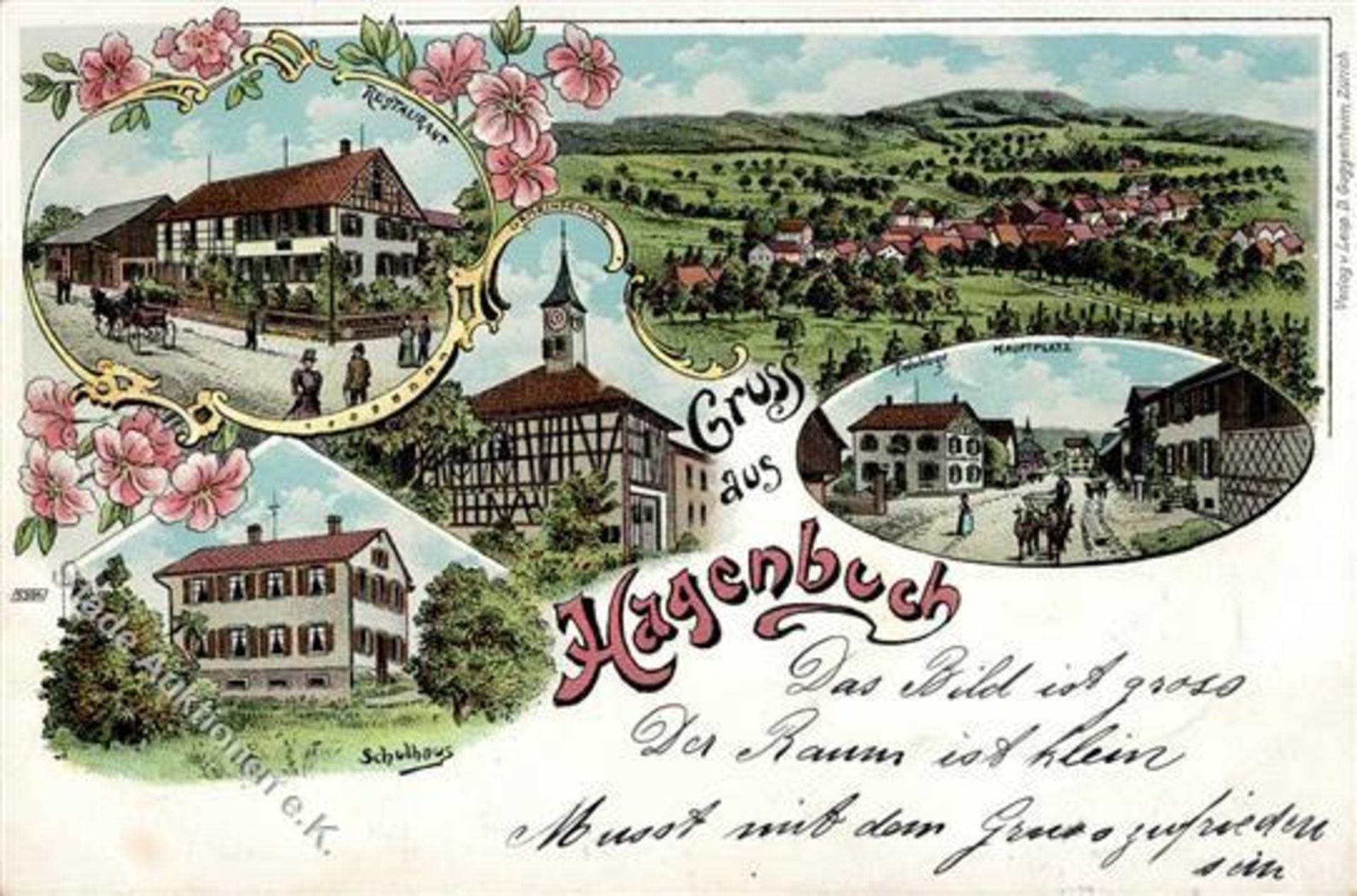 Hagenbuch ZH (8523) Schweiz Postamt Lithographie 1902 I-IIDieses Los wird in einer online-Auktion