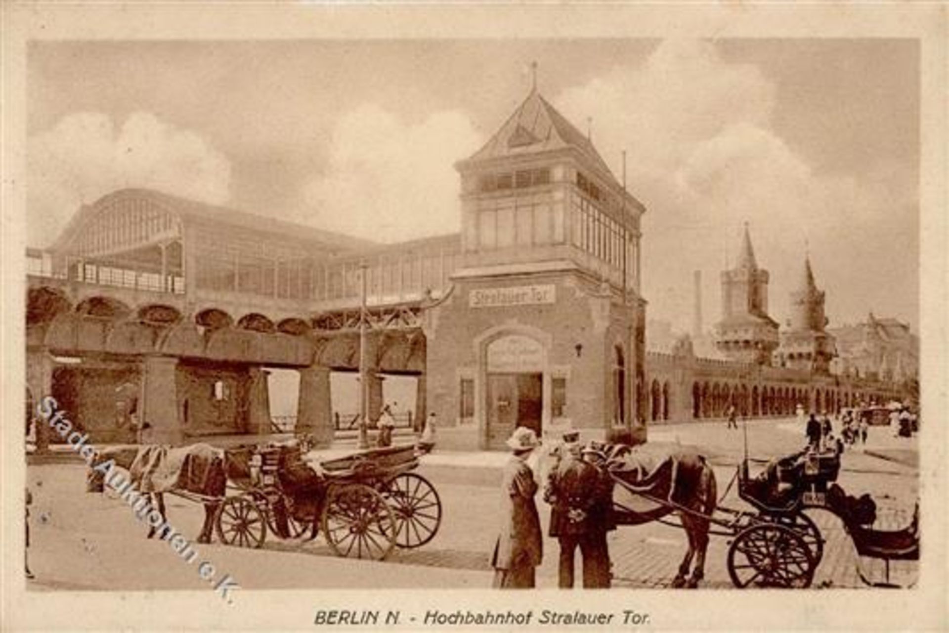 Berlin Mitte (1000) Hochbahnhof Stralauer Tor 1912 I-Dieses Los wird in einer online-Auktion ohne