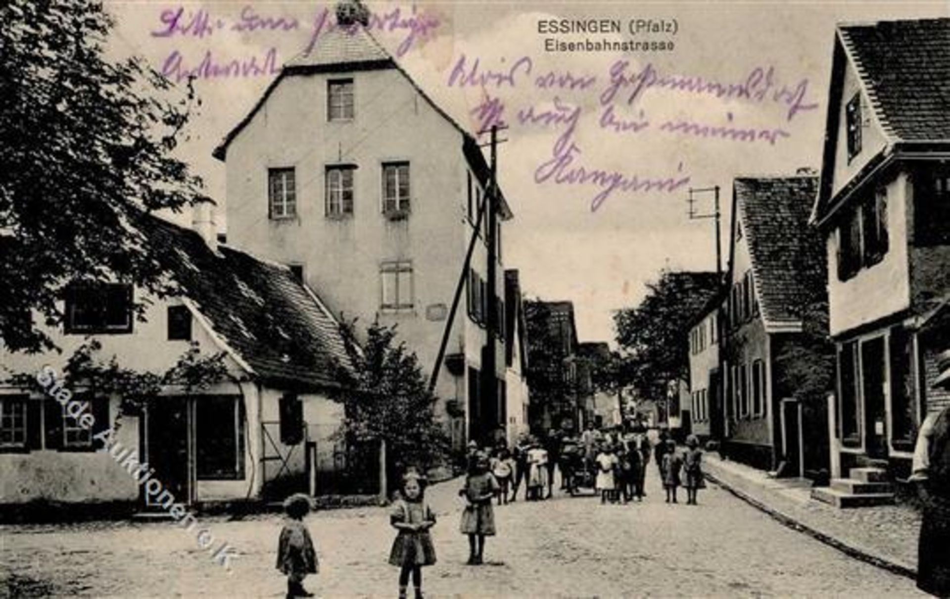 Essingen (6745) Eisenbahnstrasse 1915 I-IIDieses Los wird in einer online-Auktion ohne Publikum