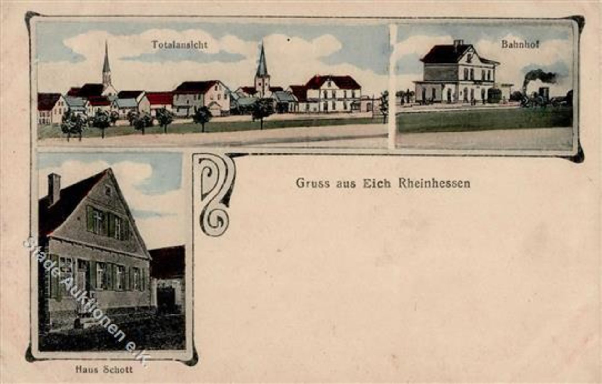 Eich (6528) Bahnhof Eisenbahn Haus Schott II (Stauchung)Dieses Los wird in einer online-Auktion ohne