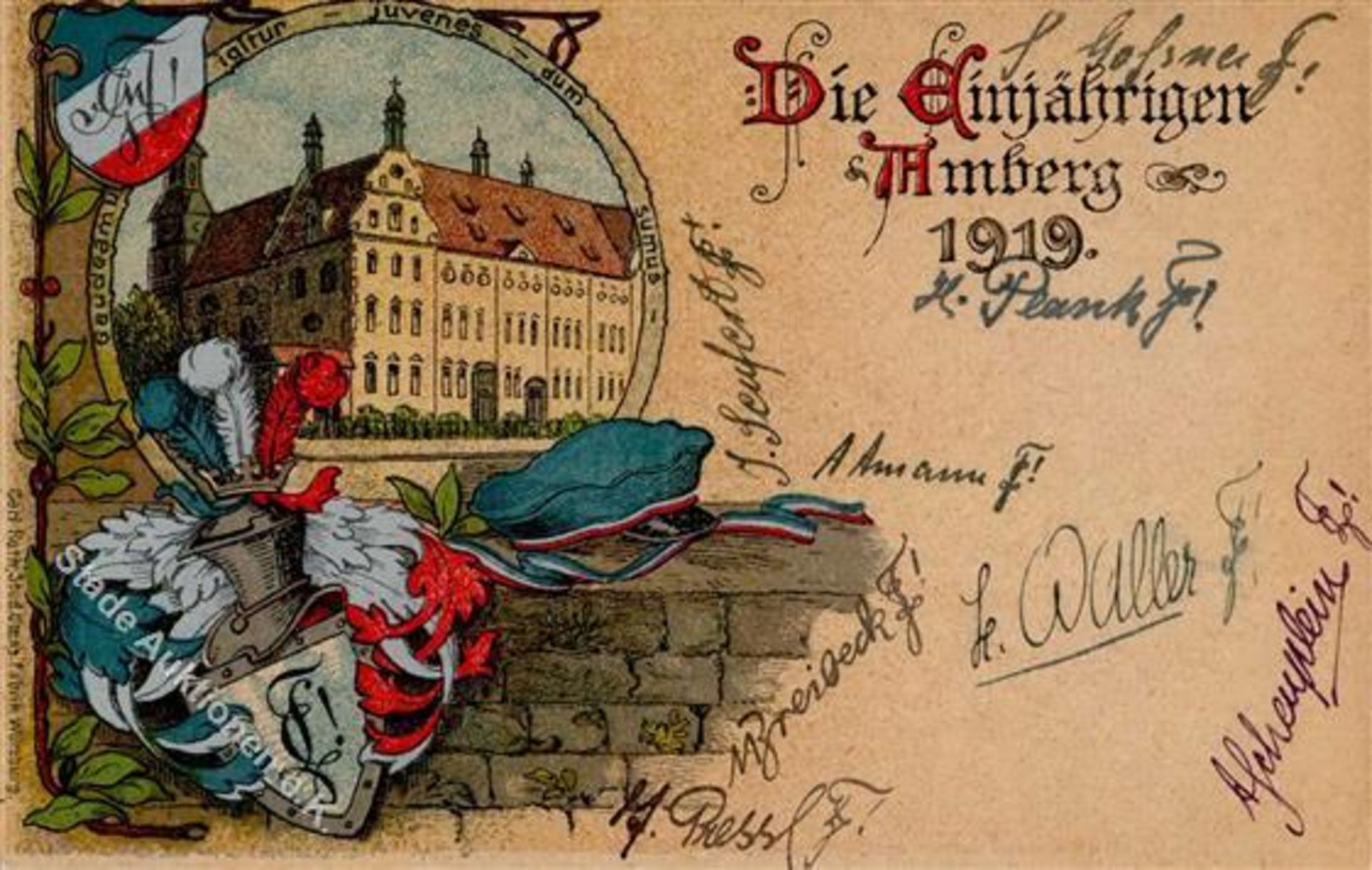 Wissenschaft,Studentica,allgemeinStudentika AMBERG - 1919 IDieses Los wird in einer online-Auktion