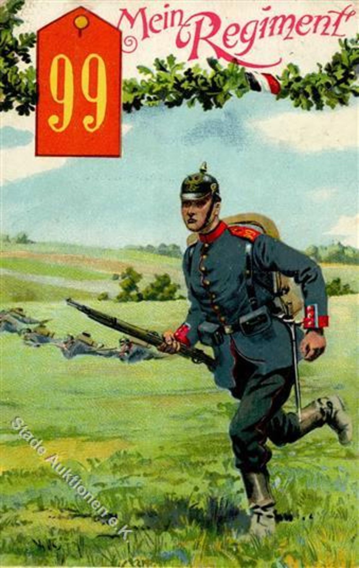 Militär, WK I, RegimenterRegiment Saverne (67700) Frankreich Nr. 99 Inft. Regt. 1913 I-IIDieses