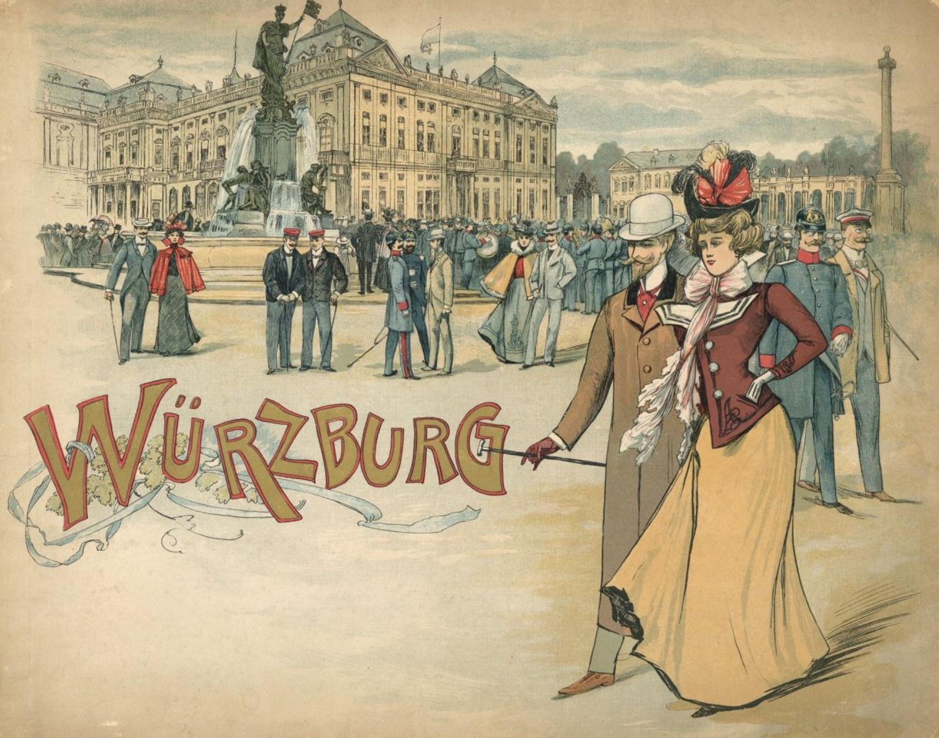 Würzburg (8700) Bildband Verlag Franz Scheiner um 1909 mit 12 Abbildungen IIDieses Los wird in einer