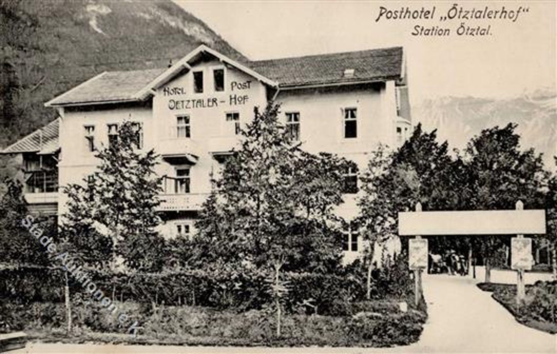 Ötztal-Bahnhof (6430) Österreich Hotel Ötztaler Hof Postamt I-IIDieses Los wird in einer online-
