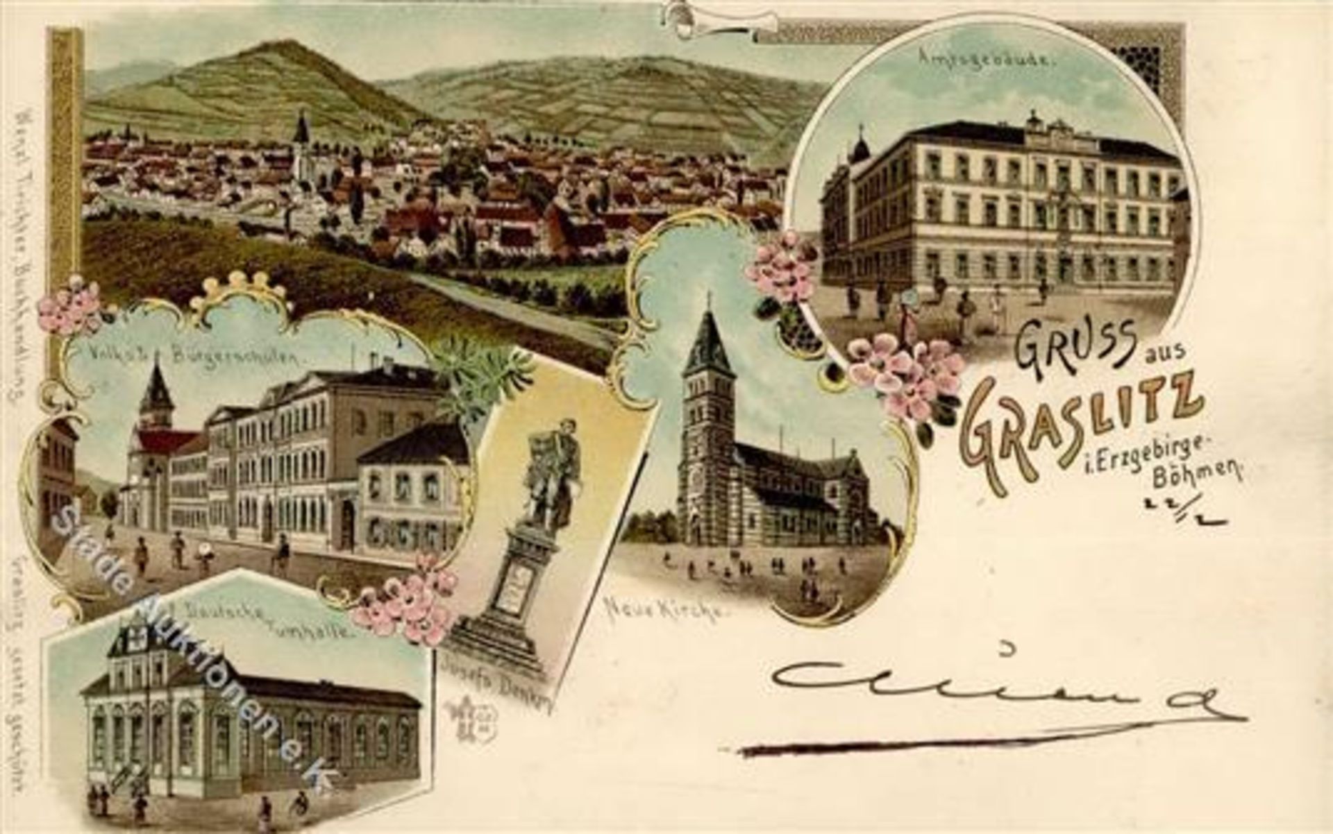 GRASLITZ,Böhmen - Litho 1897 IDieses Los wird in einer online-Auktion ohne Publikum angeboten.