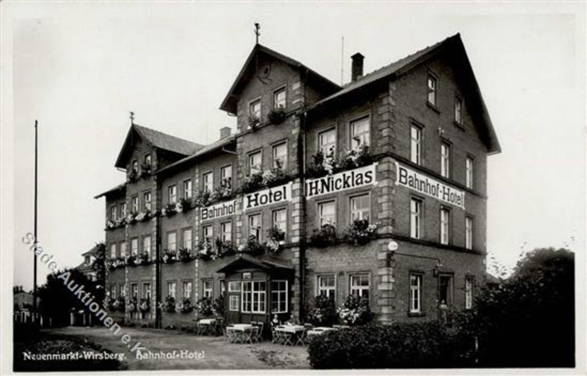Wirsberg (8655) Bahnhof-Hotel Nicklas Foto AK I-II (Ecken abgestossen)Dieses Los wird in einer