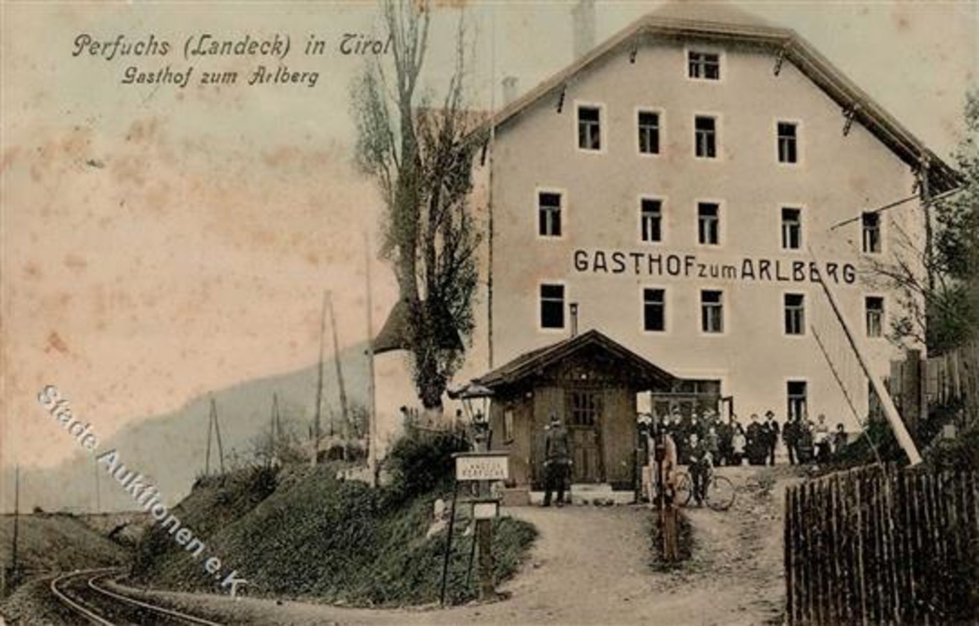 Landeck (6500) Österreich Perfuchs Gasthaus zum Arlberg I-II (fleckig)Dieses Los wird in einer