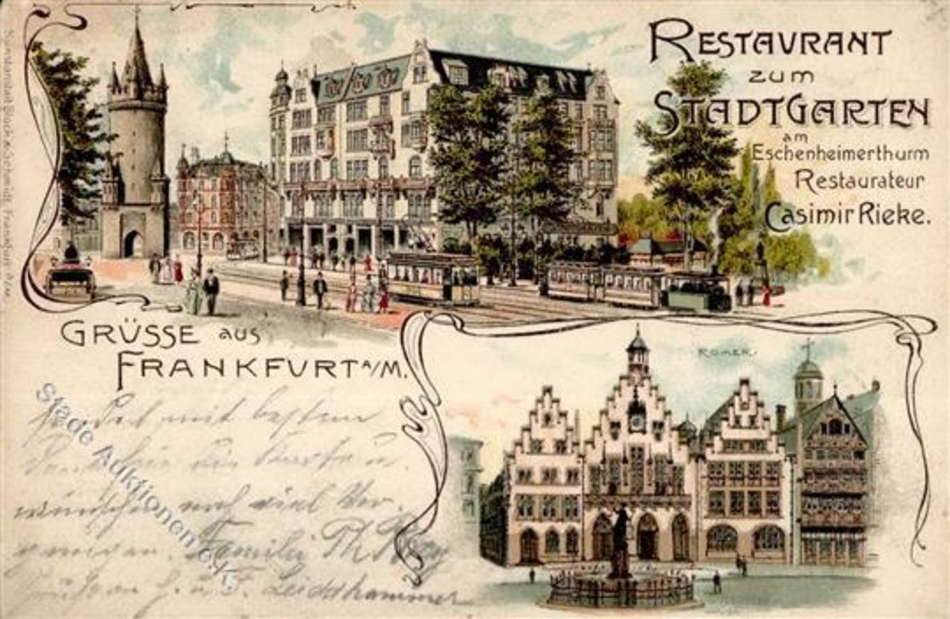 FRANKFURT (6000) - Restaurant zum STADTGARTEN - Ecke gestoßen IIDieses Los wird in einer online-