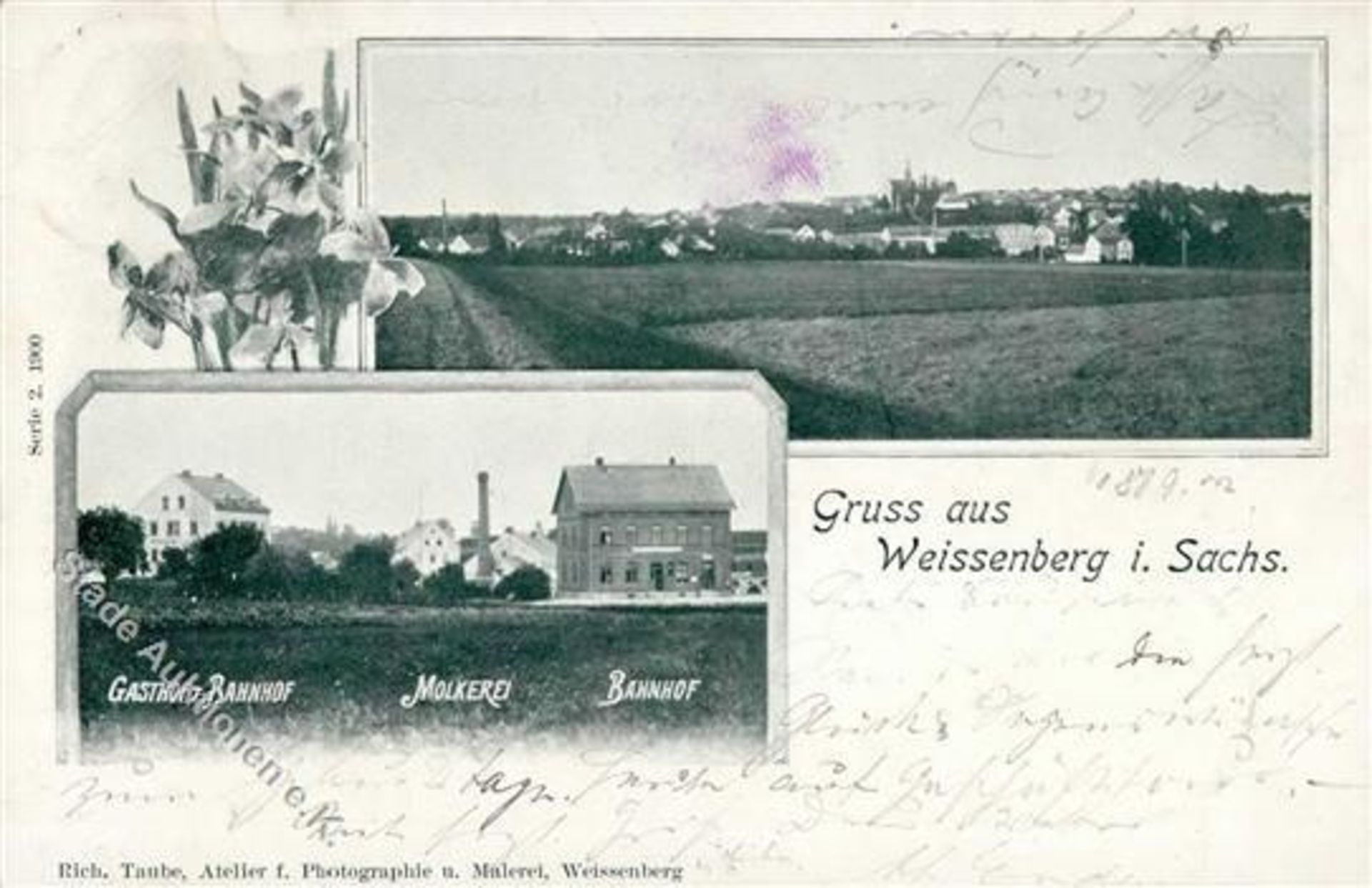 Weißenberg (O8601) Bahnhof Gasthaus zum Bahnhof 1902 I-IIDieses Los wird in einer online-Auktion