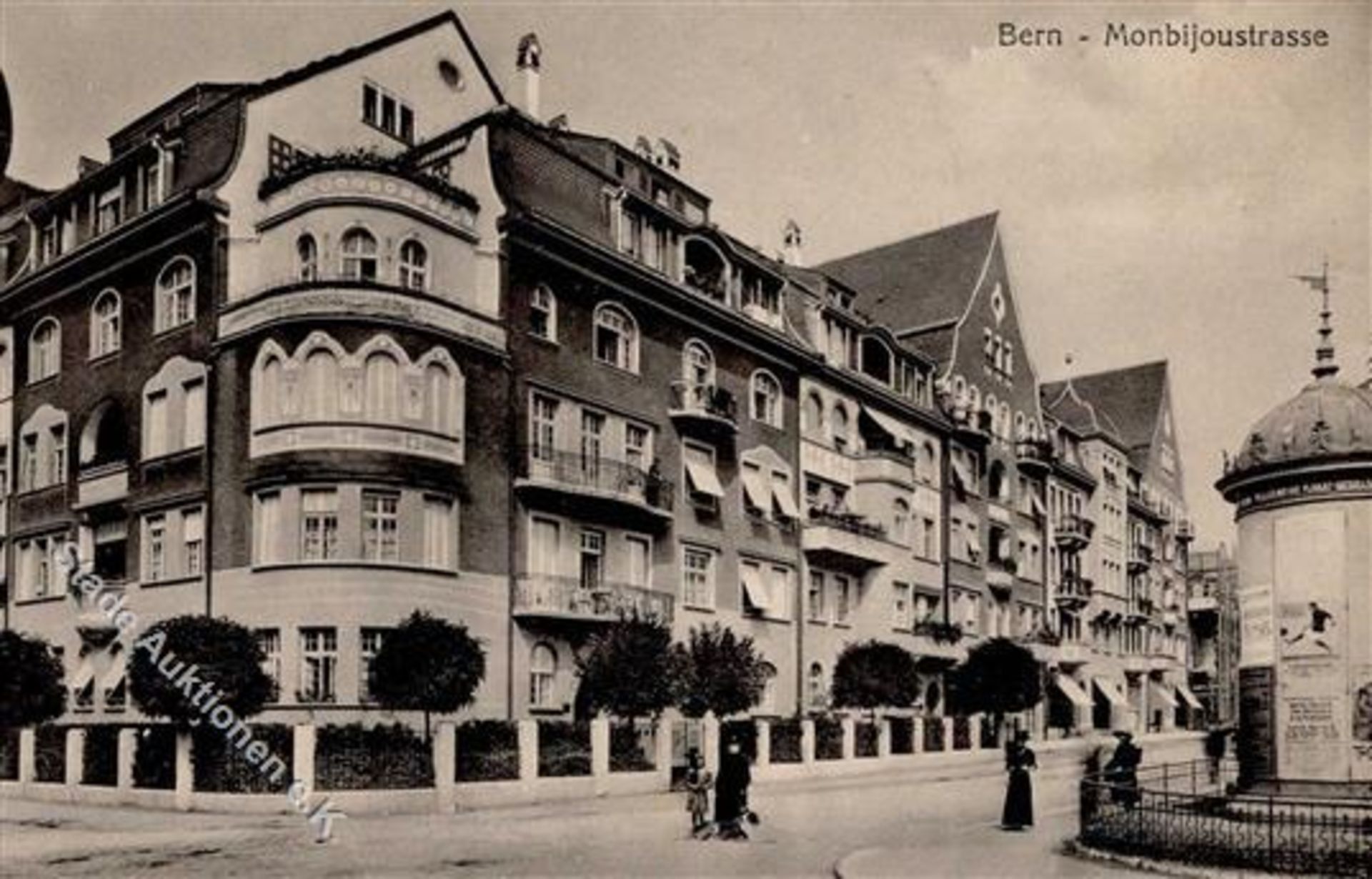 Bern (3000) Schweiz Monbijoustraße Litfaßsäule Handlung I-IIDieses Los wird in einer online-