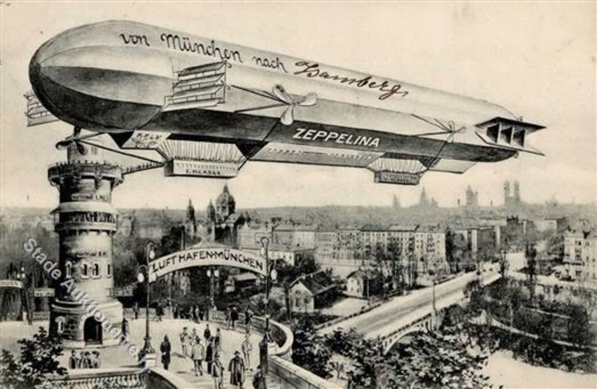 München (8000) Leuchtturm Zeppelin IDieses Los wird in einer online-Auktion ohne Publikum