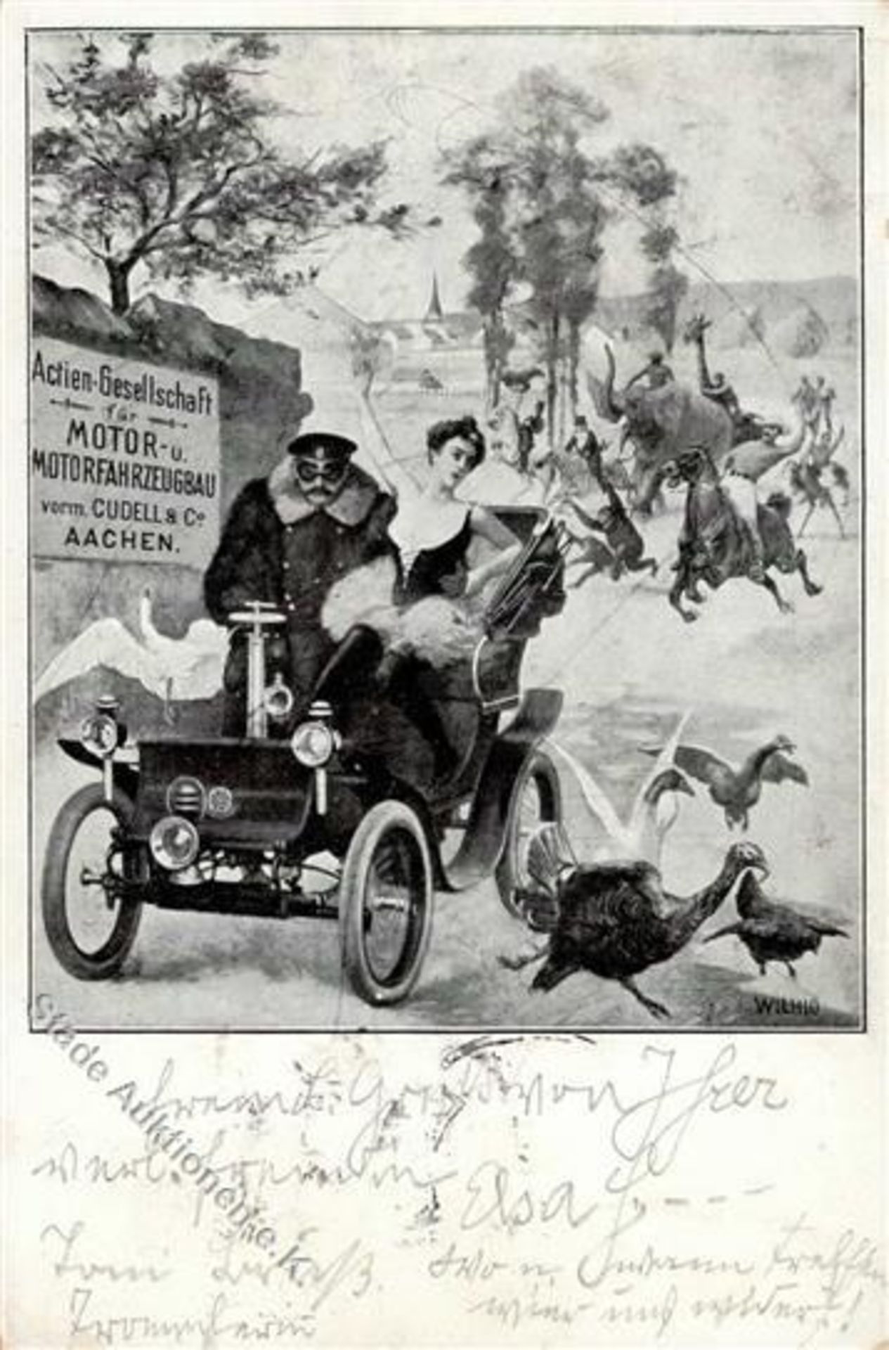 Reklame/WerbungWerbung Auto Aachen (5100) Motor u. Motorfahrzeugbau vorm. Cudell & Co. 1902 I-II (