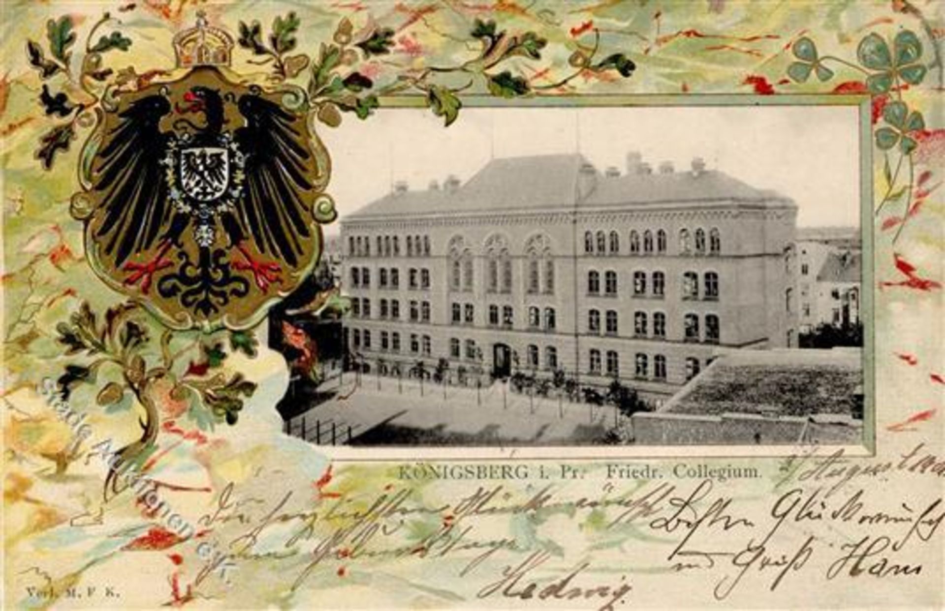 Königsberg Russische Föderation Friedrich Collegium Prägedruck 1901 I-Dieses Los wird in einer
