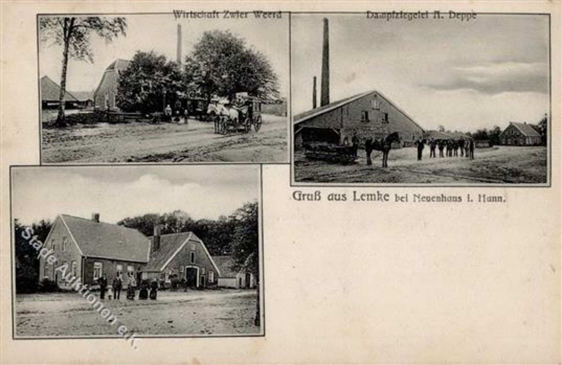 Lemke (4459) Gasthaus Weerd Ziegelei 1909 I- (Marke entfernt)Dieses Los wird in einer online-Auktion