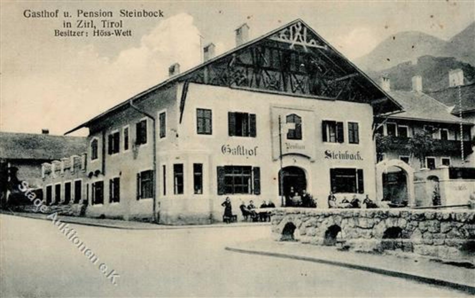 Zirl (6170) Österreich Gasthaus Pension Steinbock Höss-Wett I-IIDieses Los wird in einer online-